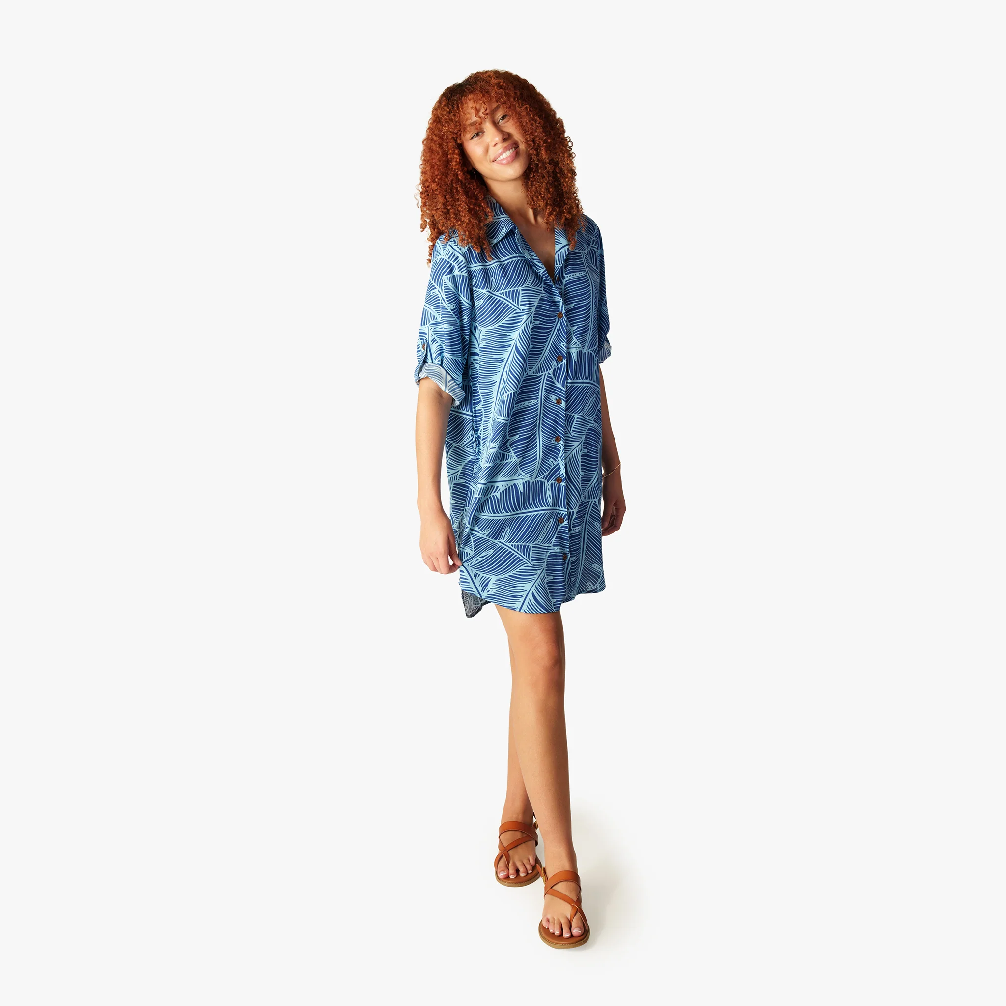 Banana Leaf Aloha Shirt Dress - Image 4