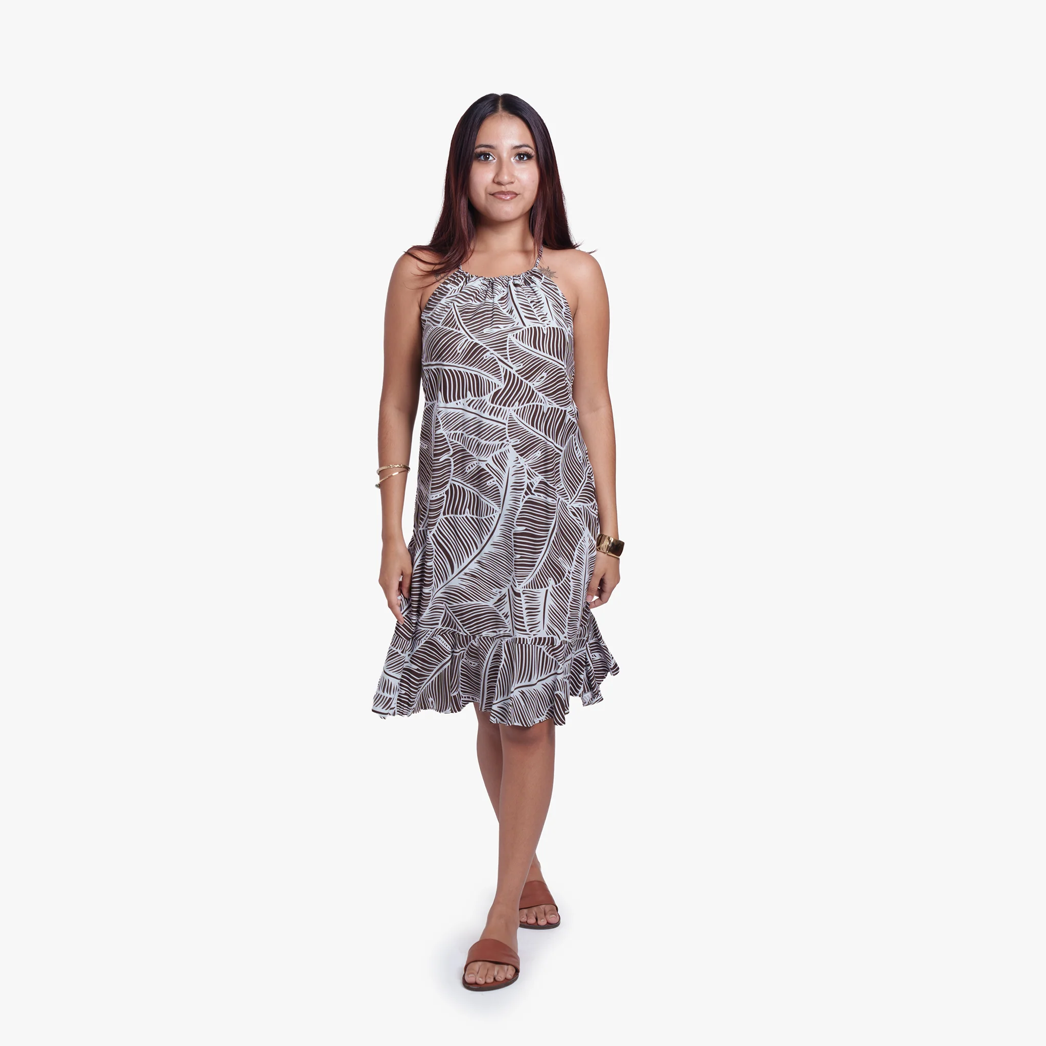 Banana Leaf Knee Length Dress - Image 17