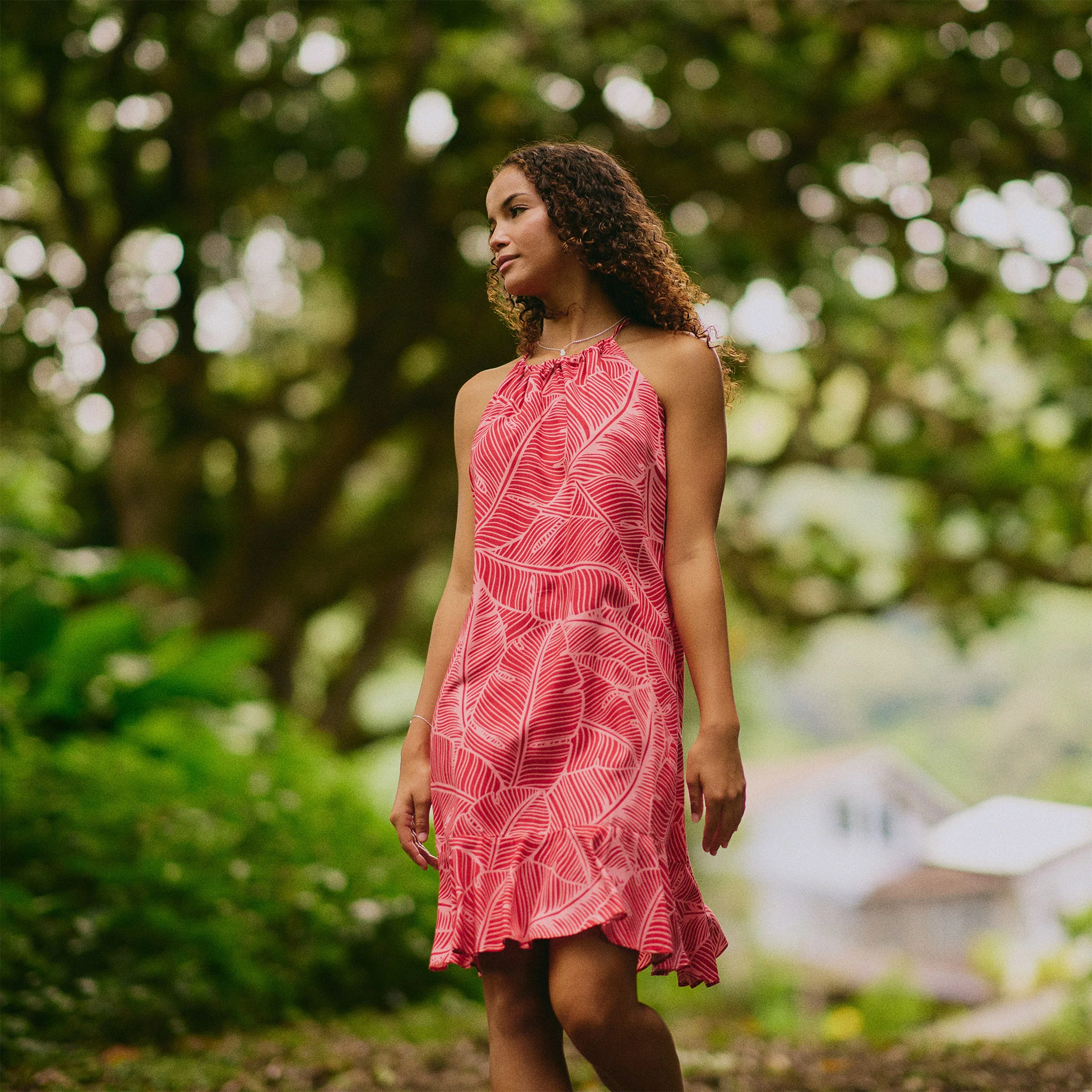 Banana Leaf Knee Length Dress - Image 19