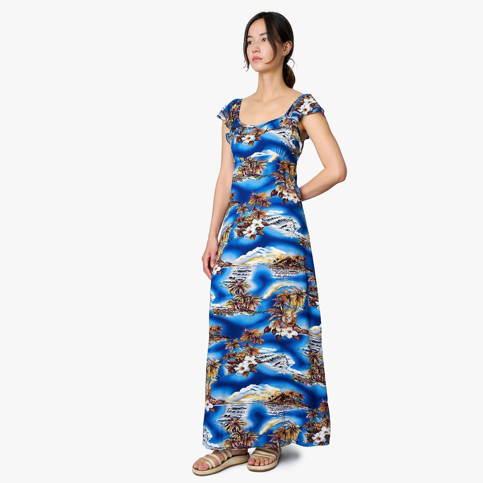 Blue Hawaii Empire Dress - Image 8