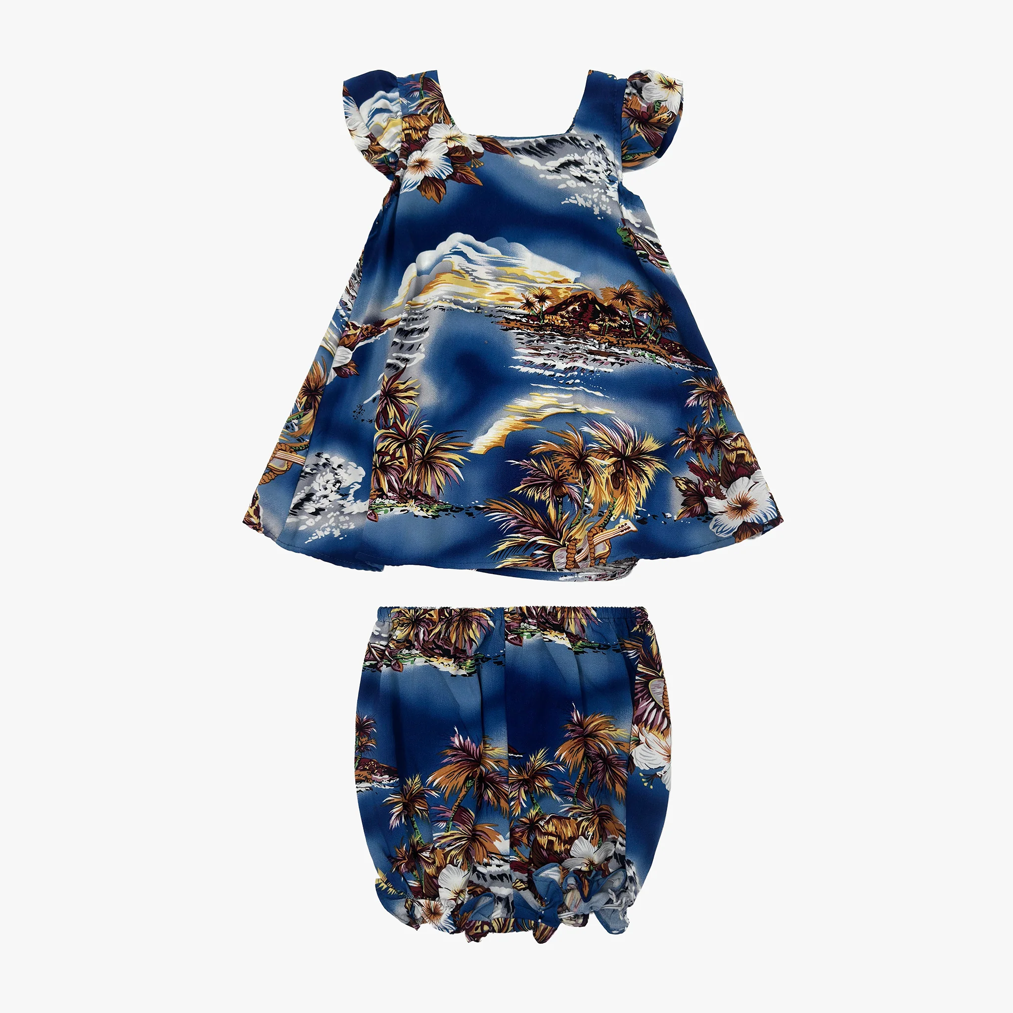 Blue Hawaii Girls Bloomer Set - Image 2