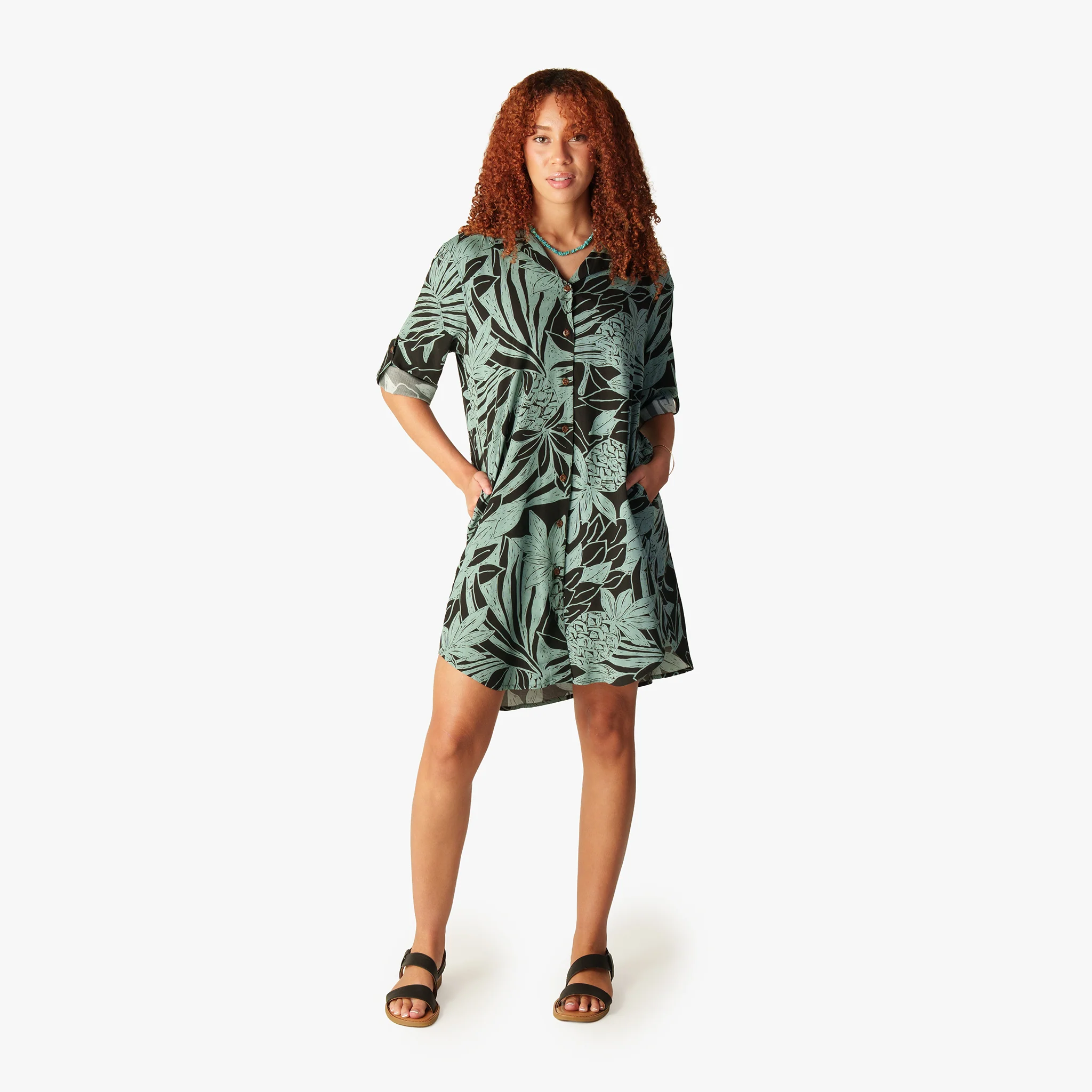 Bold Serenity Aloha Shirt Dress - Image 6