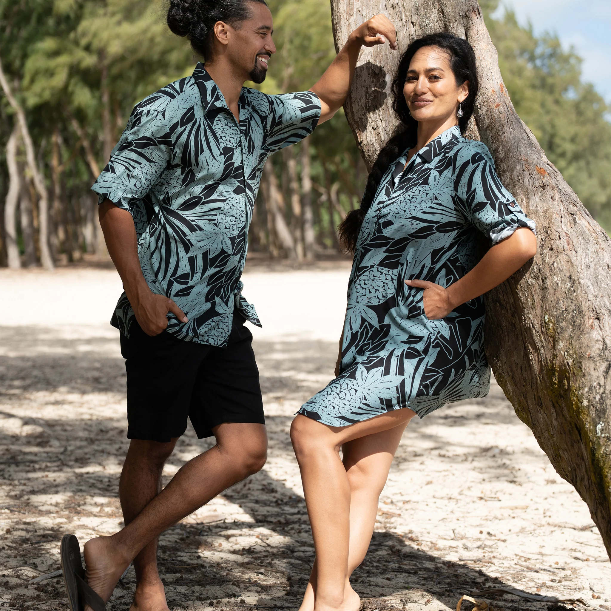 Bold Serenity Aloha Shirt Dress - Image 8