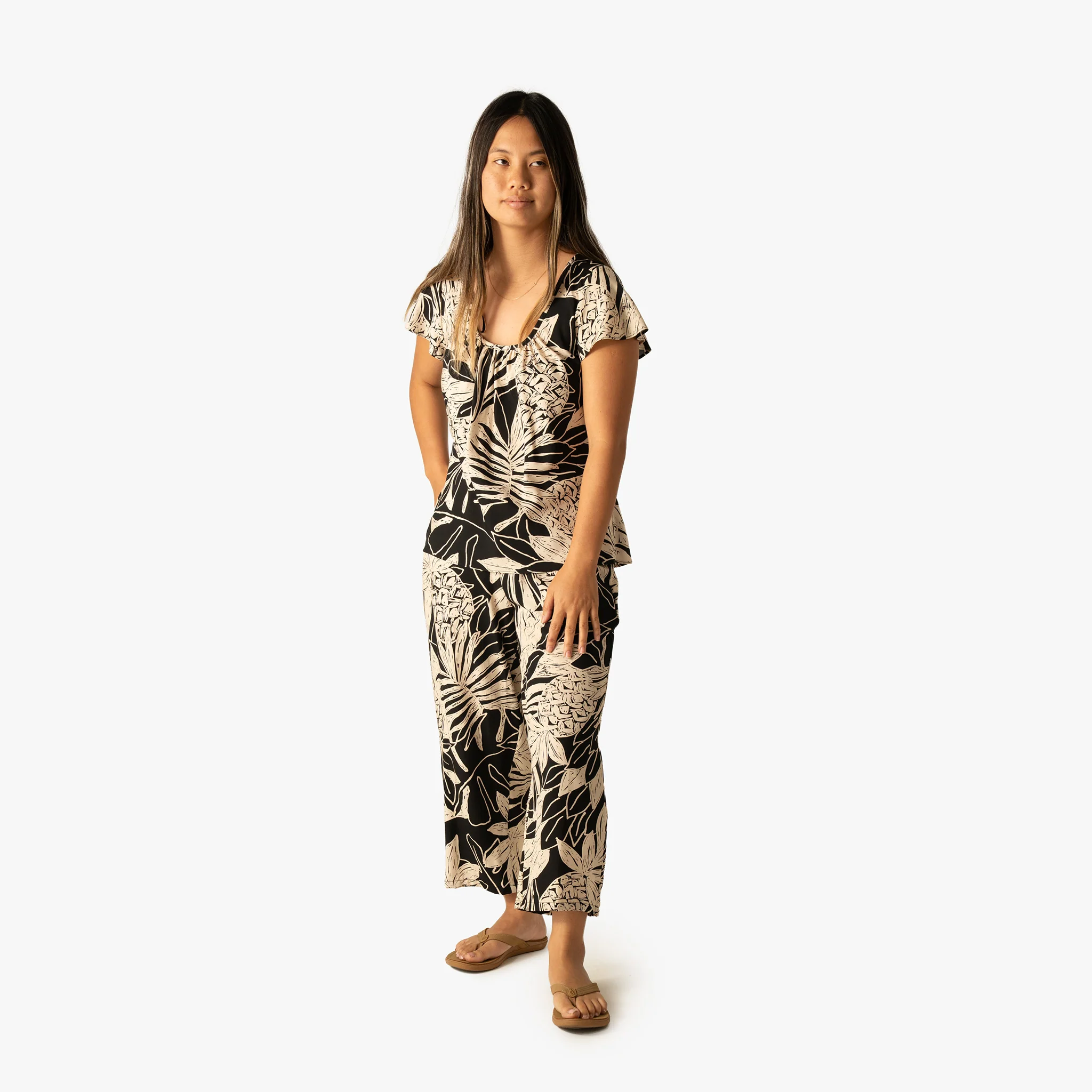 Bold Serenity Flutter Sleeve Blouse - Image 9