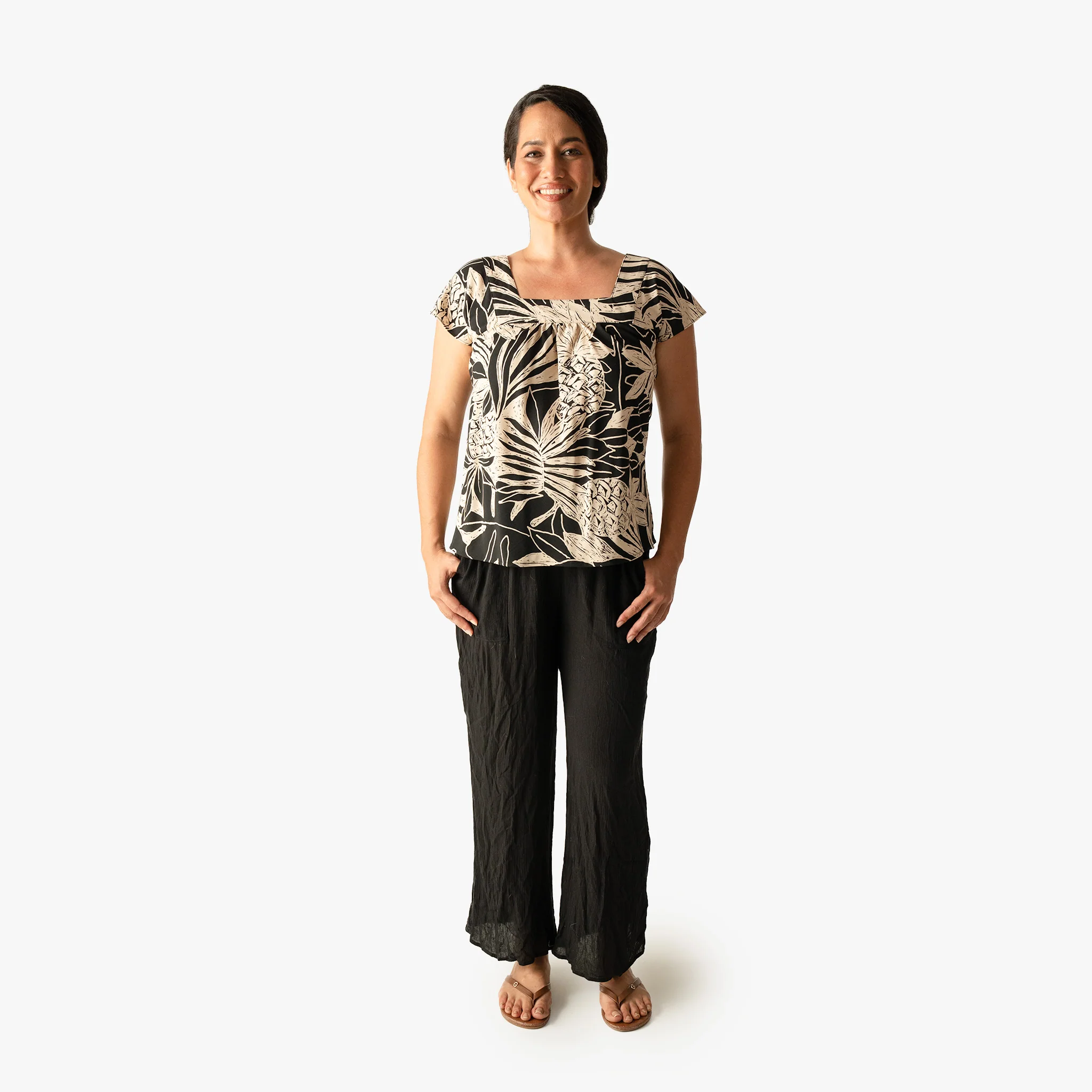 Bold Serenity Square Neck Blouse - Image 5