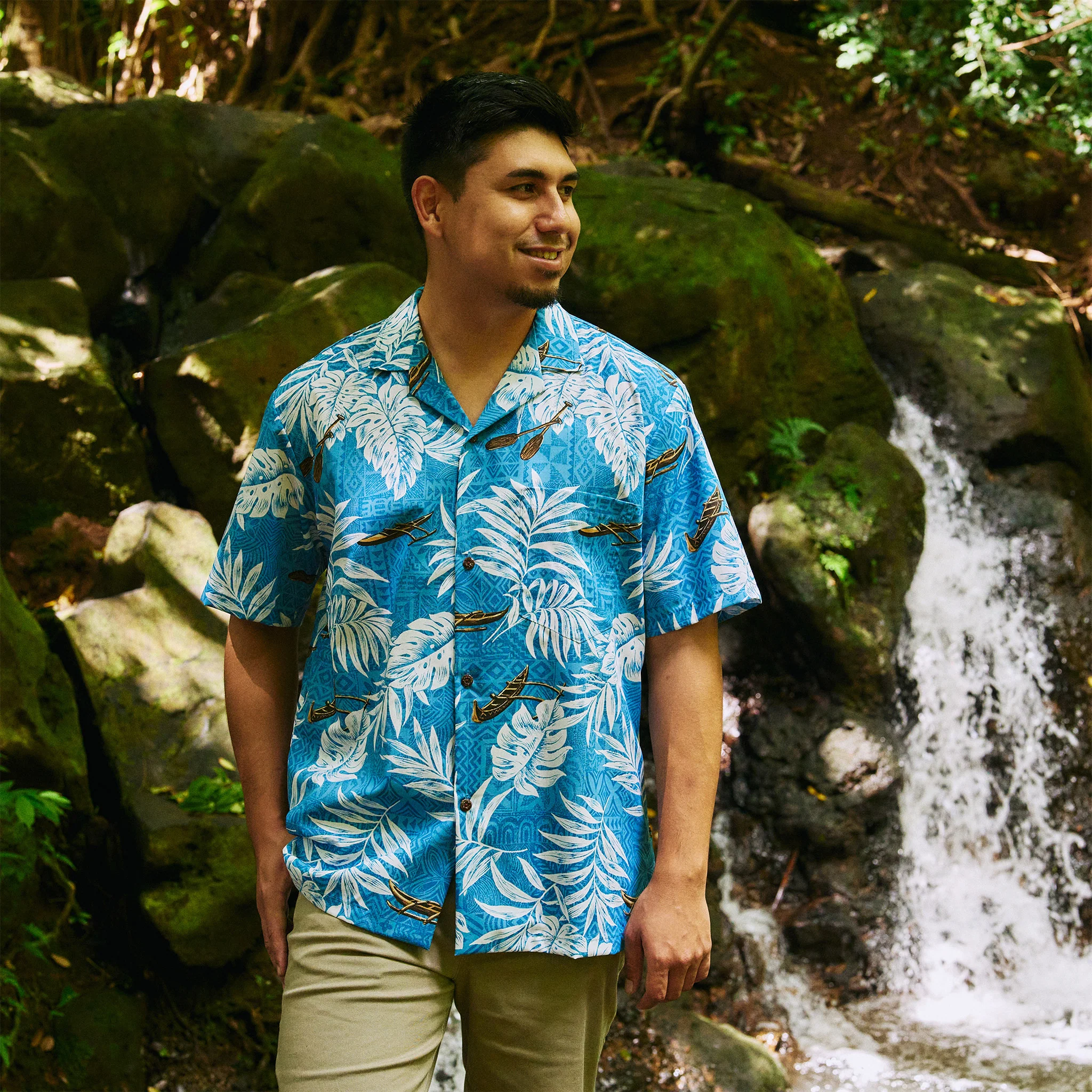 Canoe Monstera Aloha Shirt - Image 4