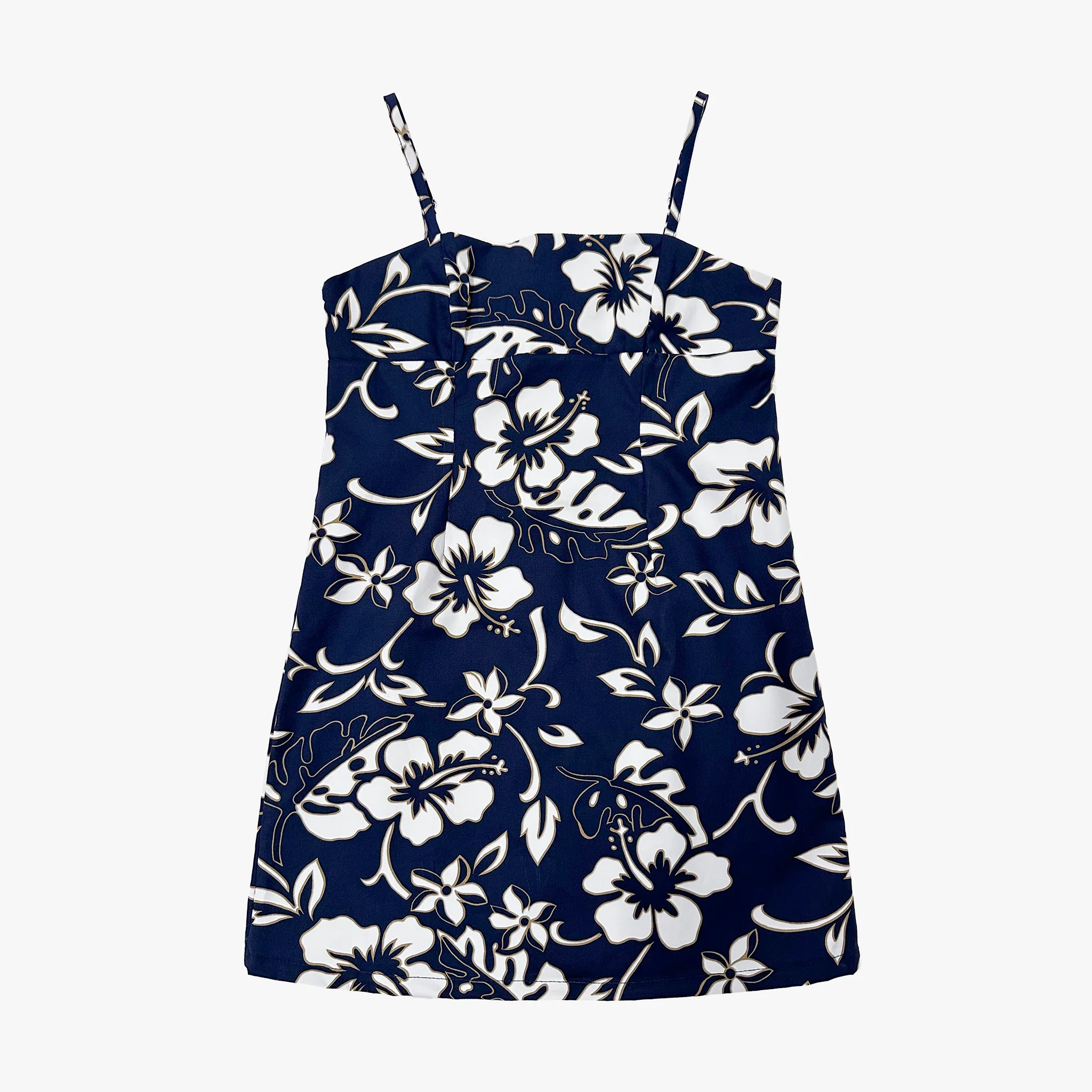 Classic Hibiscus Girls Dress with Adjustable Strap - Image 2