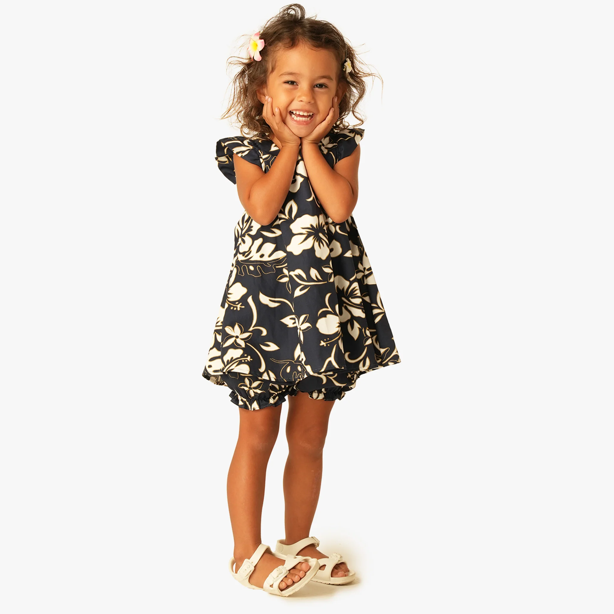 Classic Hibiscus Girls Bloomer Set - Image 9