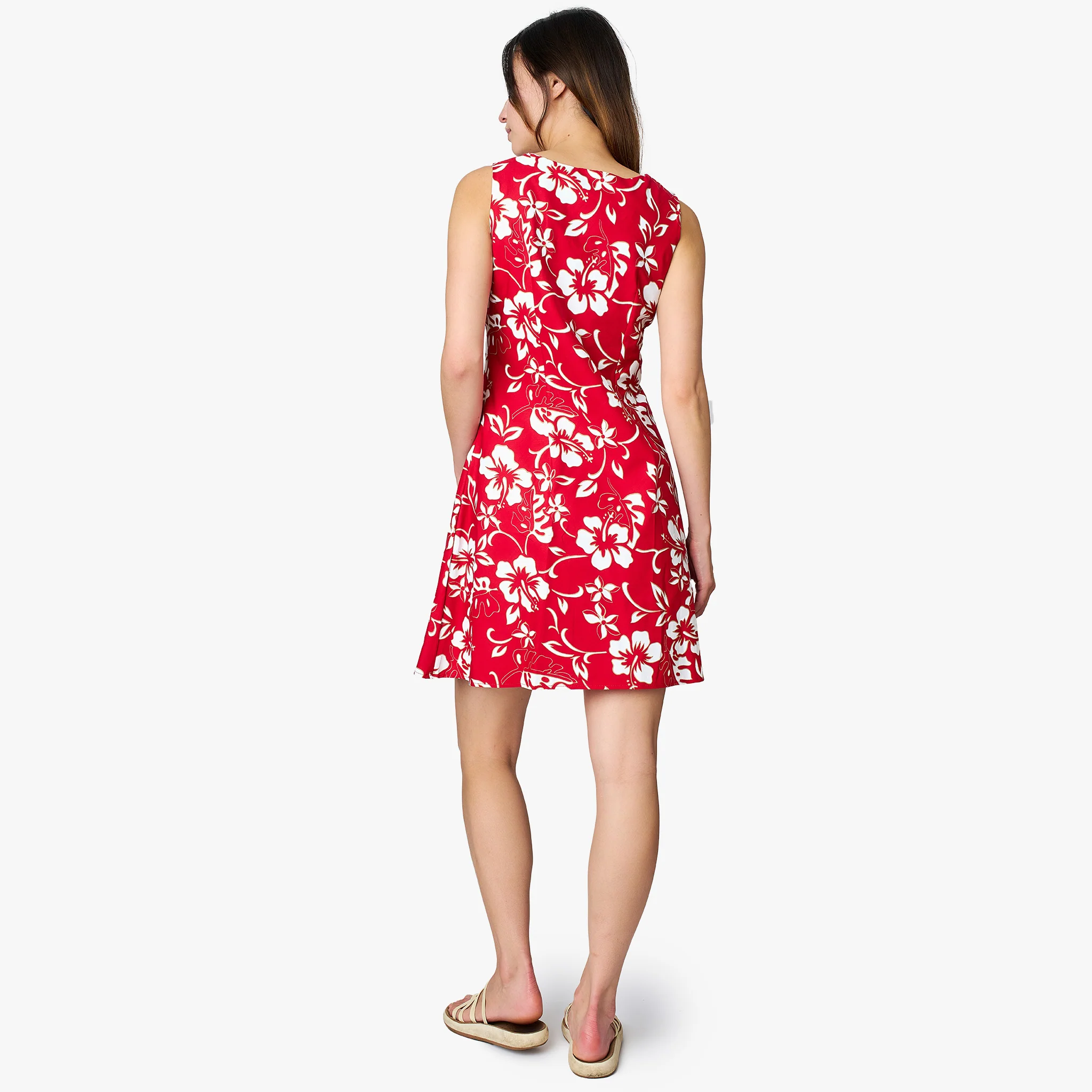 Classic Hibiscus Short Dress - Image 6