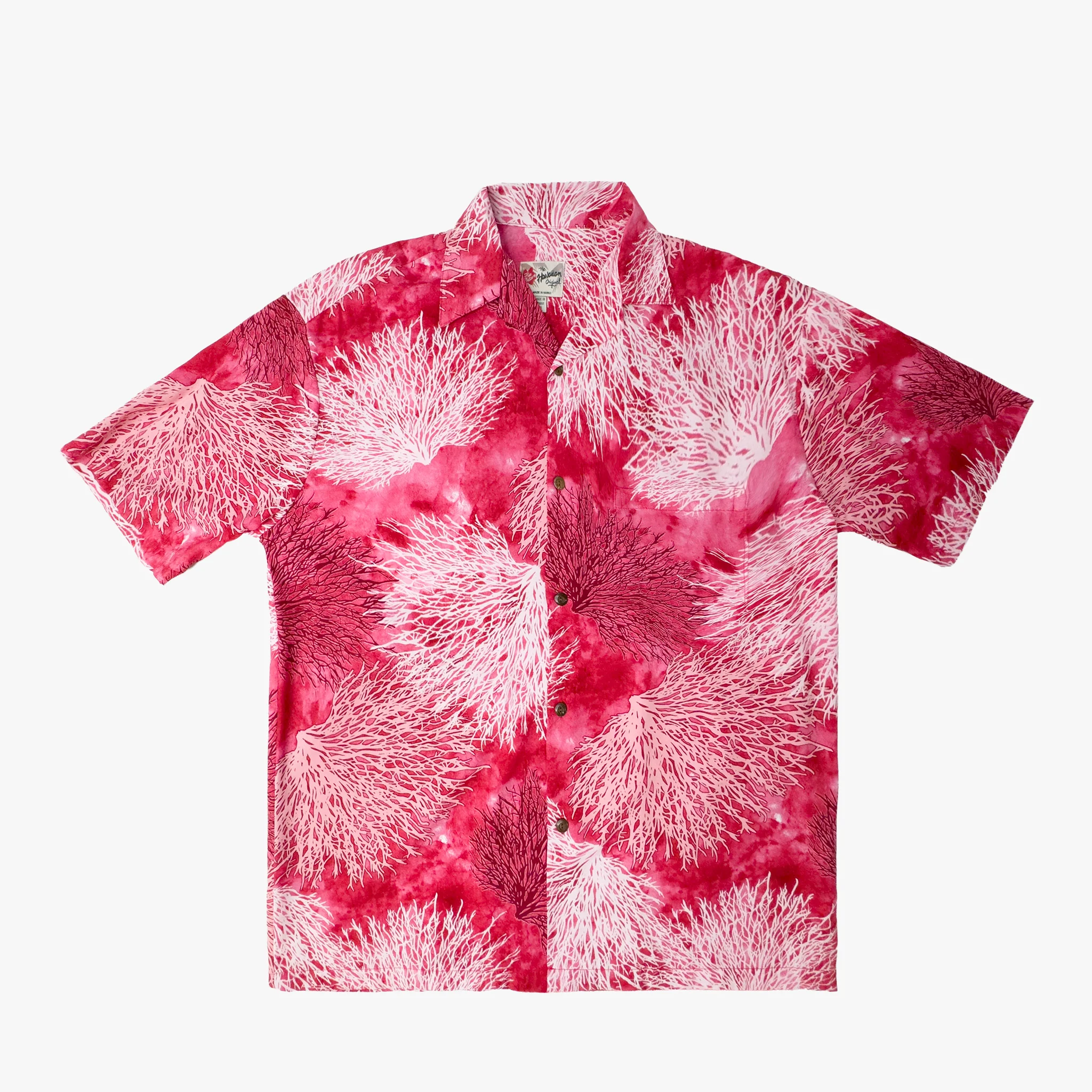 Coral Print Aloha Shirt - Image 11