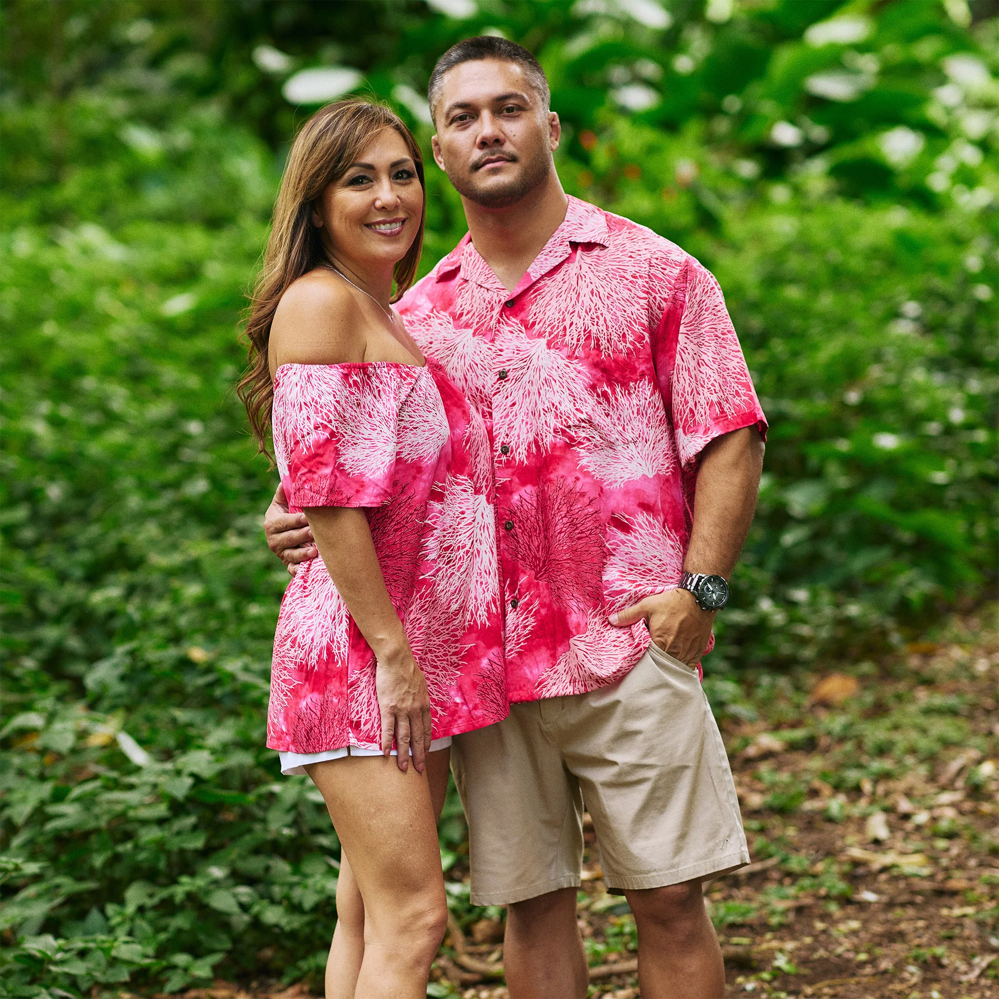 Coral Print Aloha Shirt - Image 13