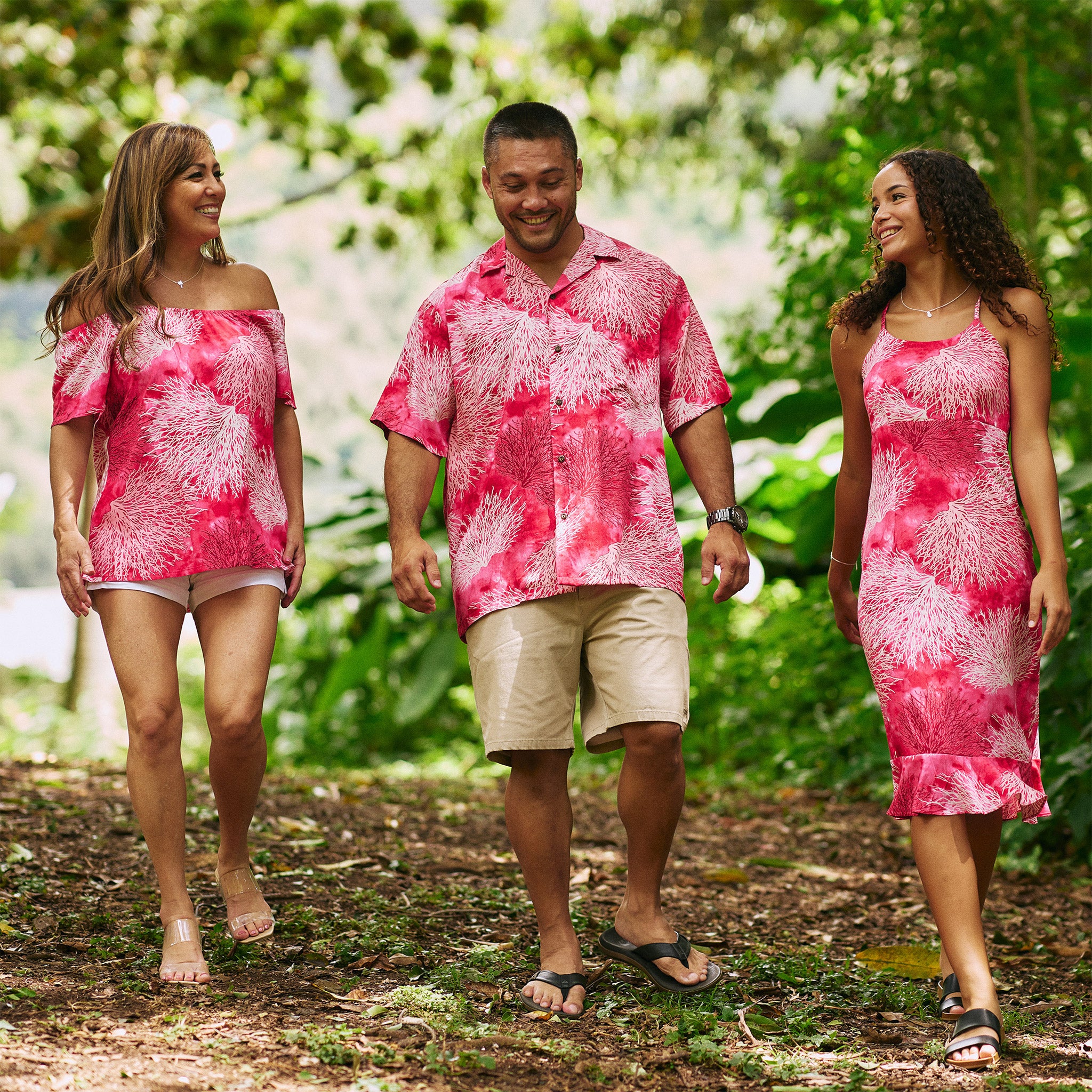 Coral Print Aloha Shirt - Image 14