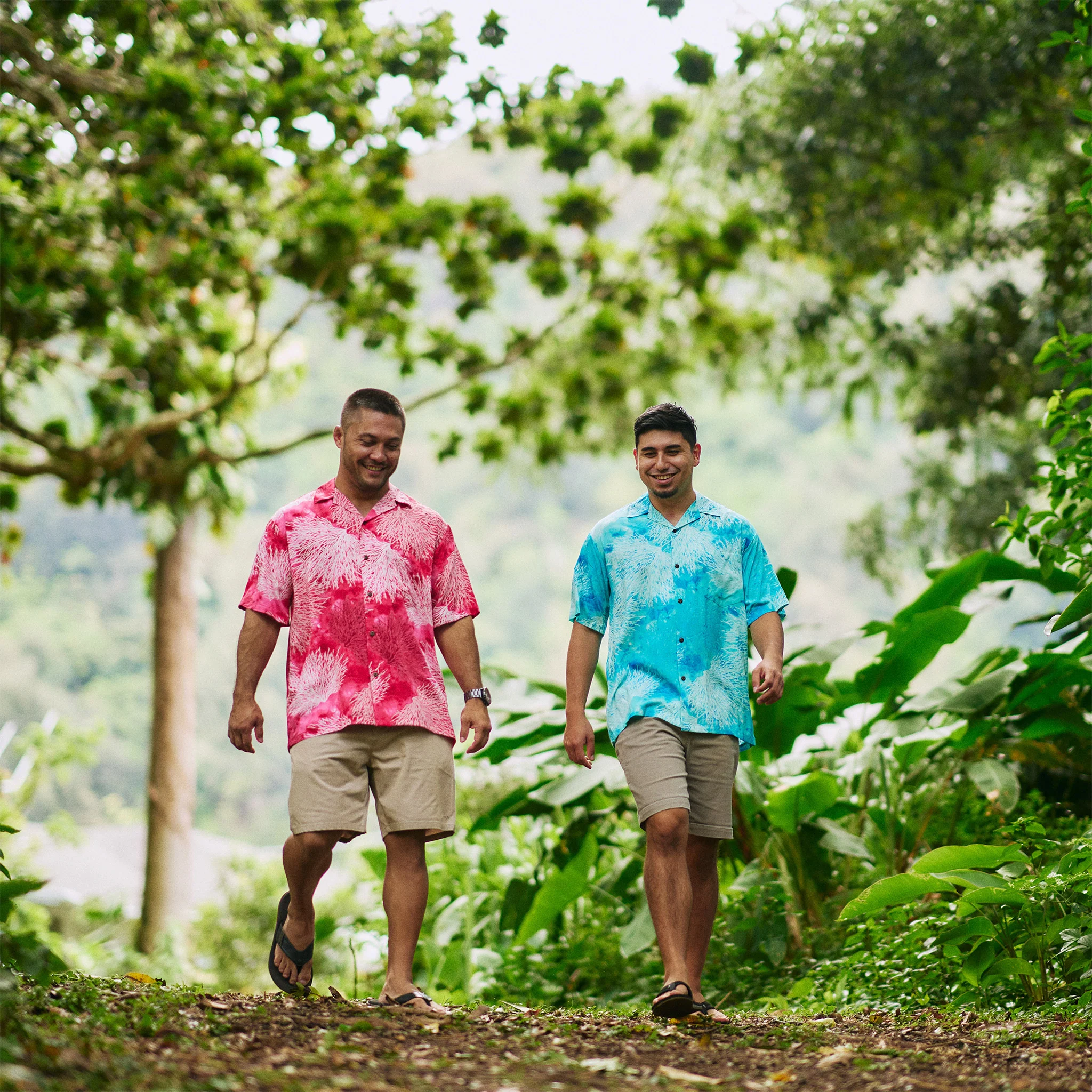 Coral Print Aloha Shirt - Image 20