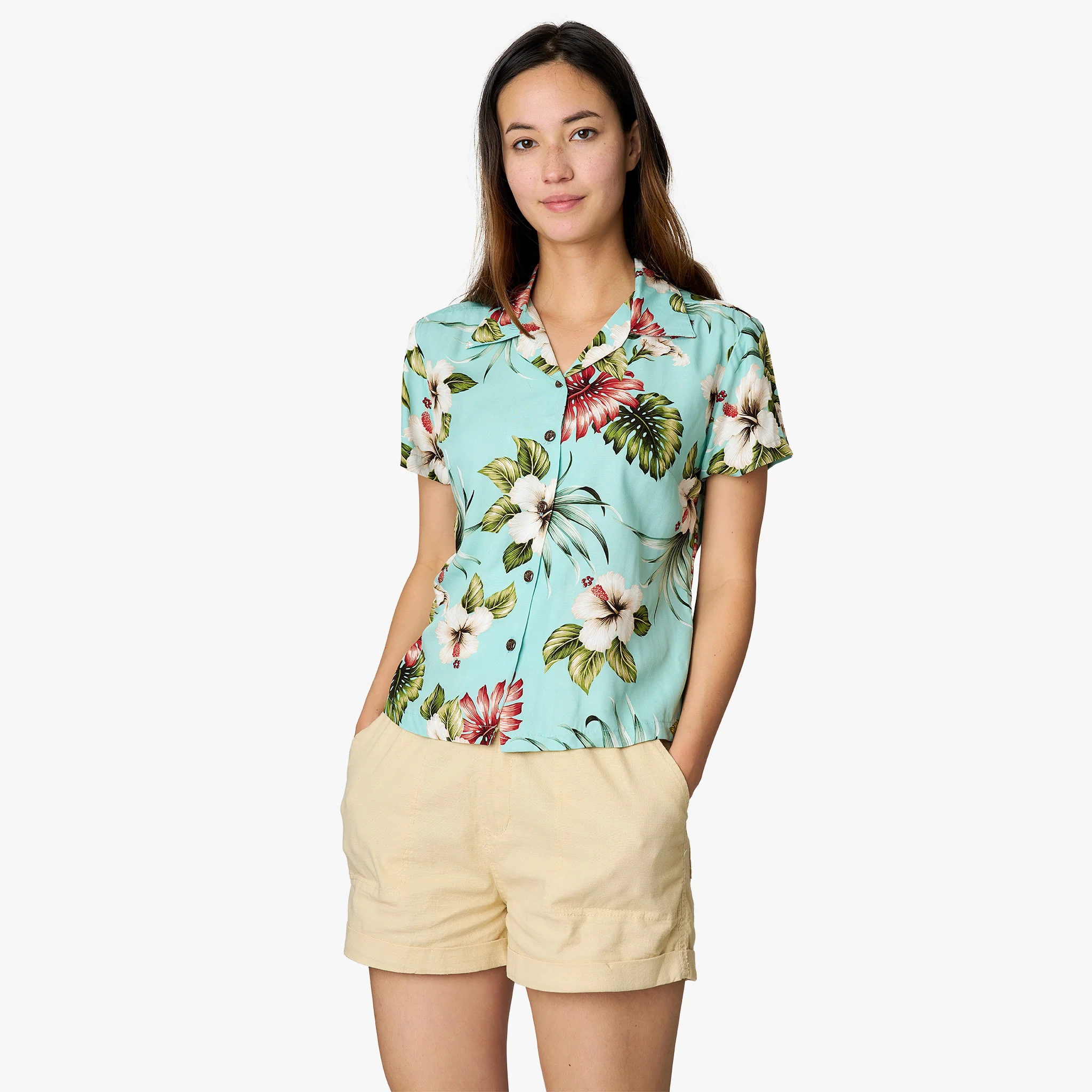 Hawaiian Floral Camp Blouse - Image 4