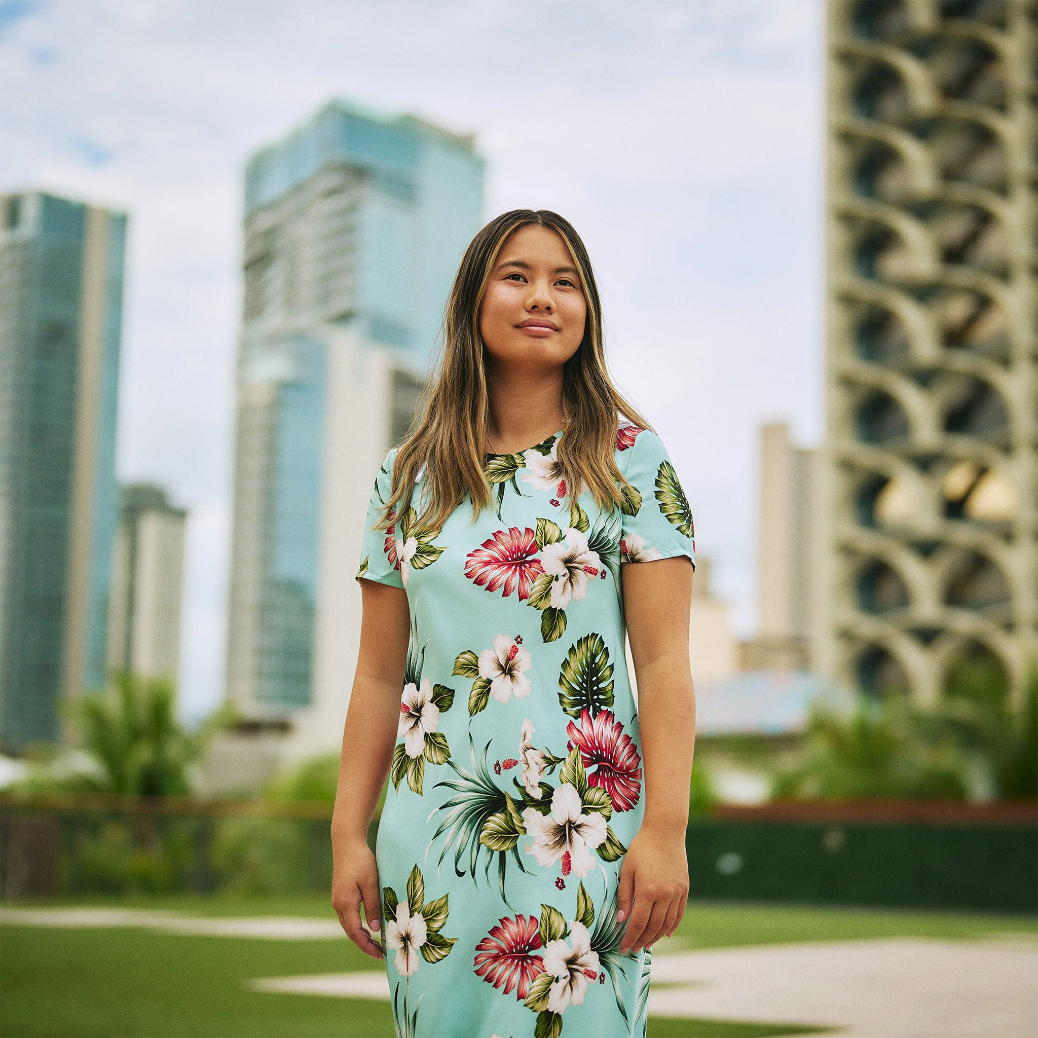 Hawaiian Floral Long Dress - Image 3