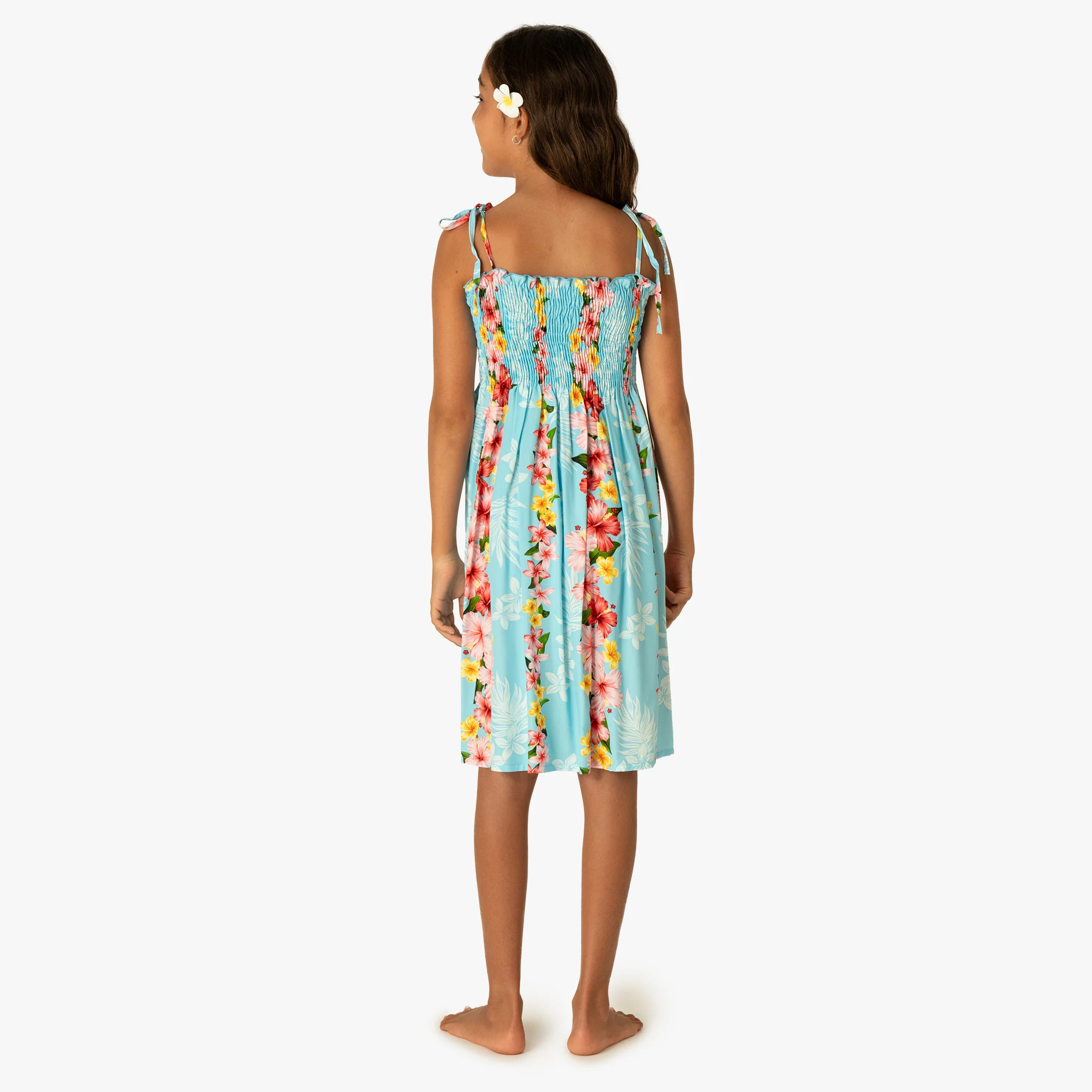 Plumeria Panel Girls Tube Dress - Image 10