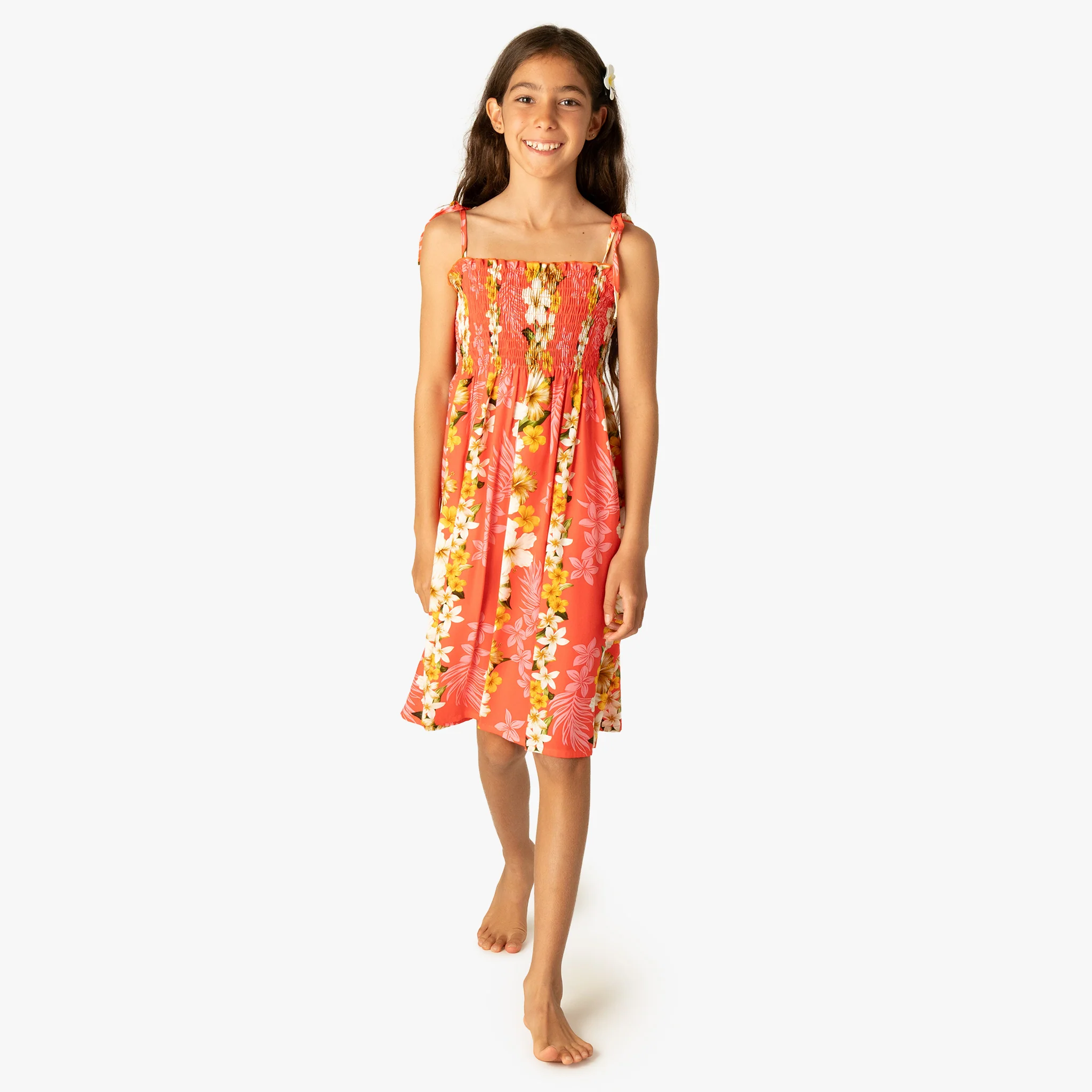 Plumeria Panel Girls Tube Dress - Image 14