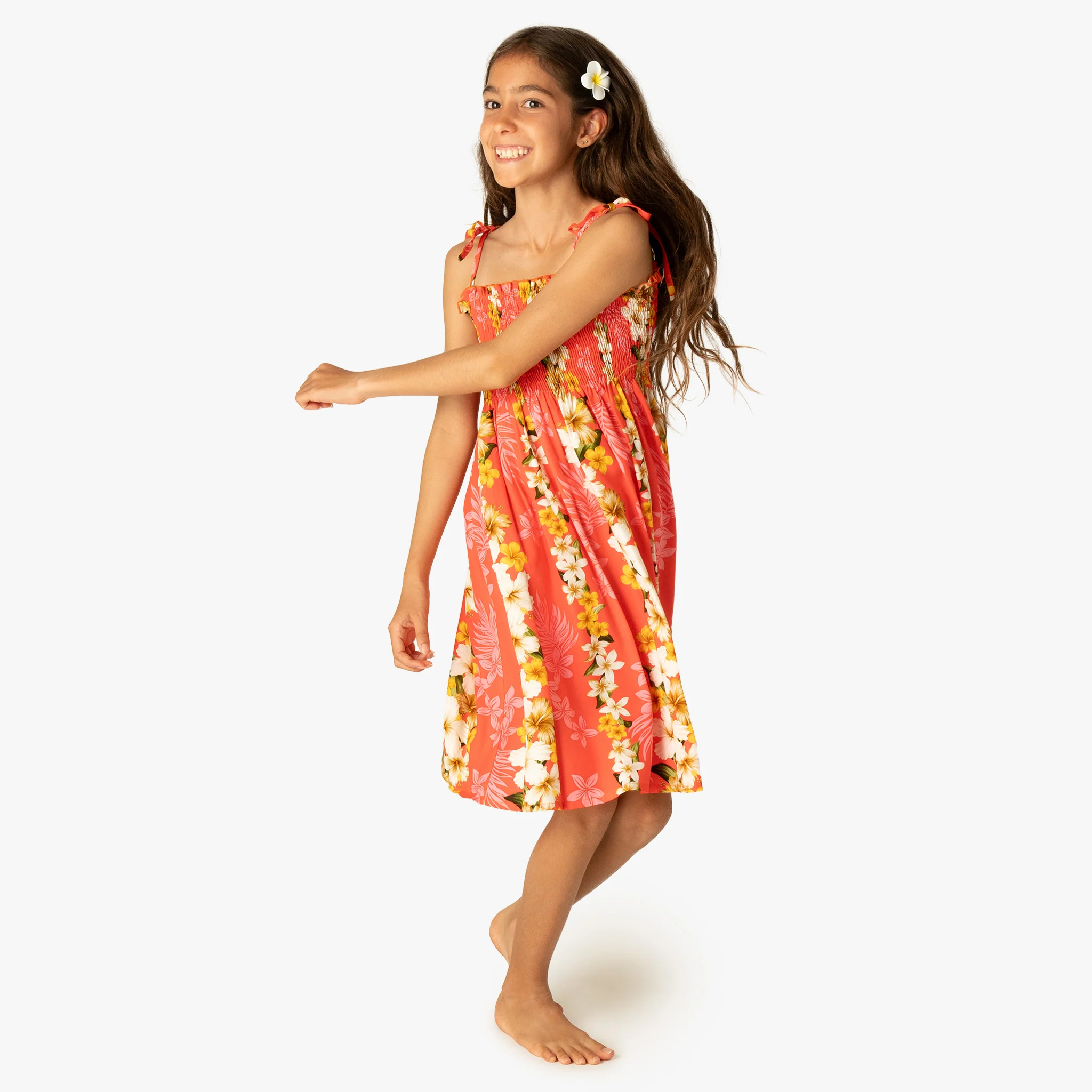Plumeria Panel Girls Tube Dress - Image 17