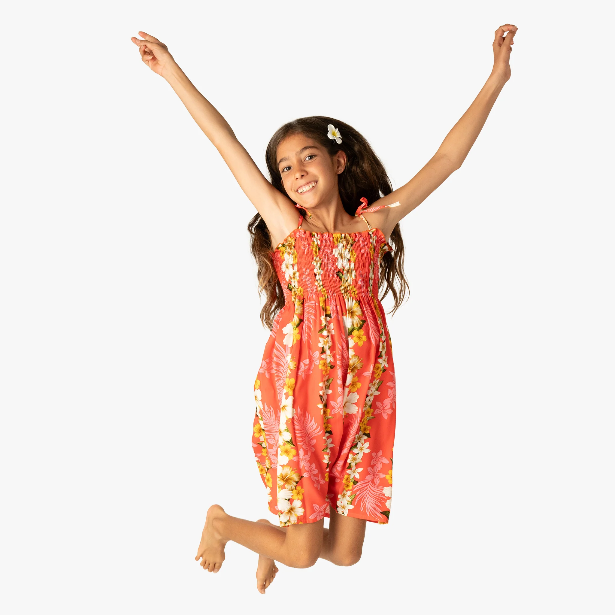 Plumeria Panel Girls Tube Dress - Image 18
