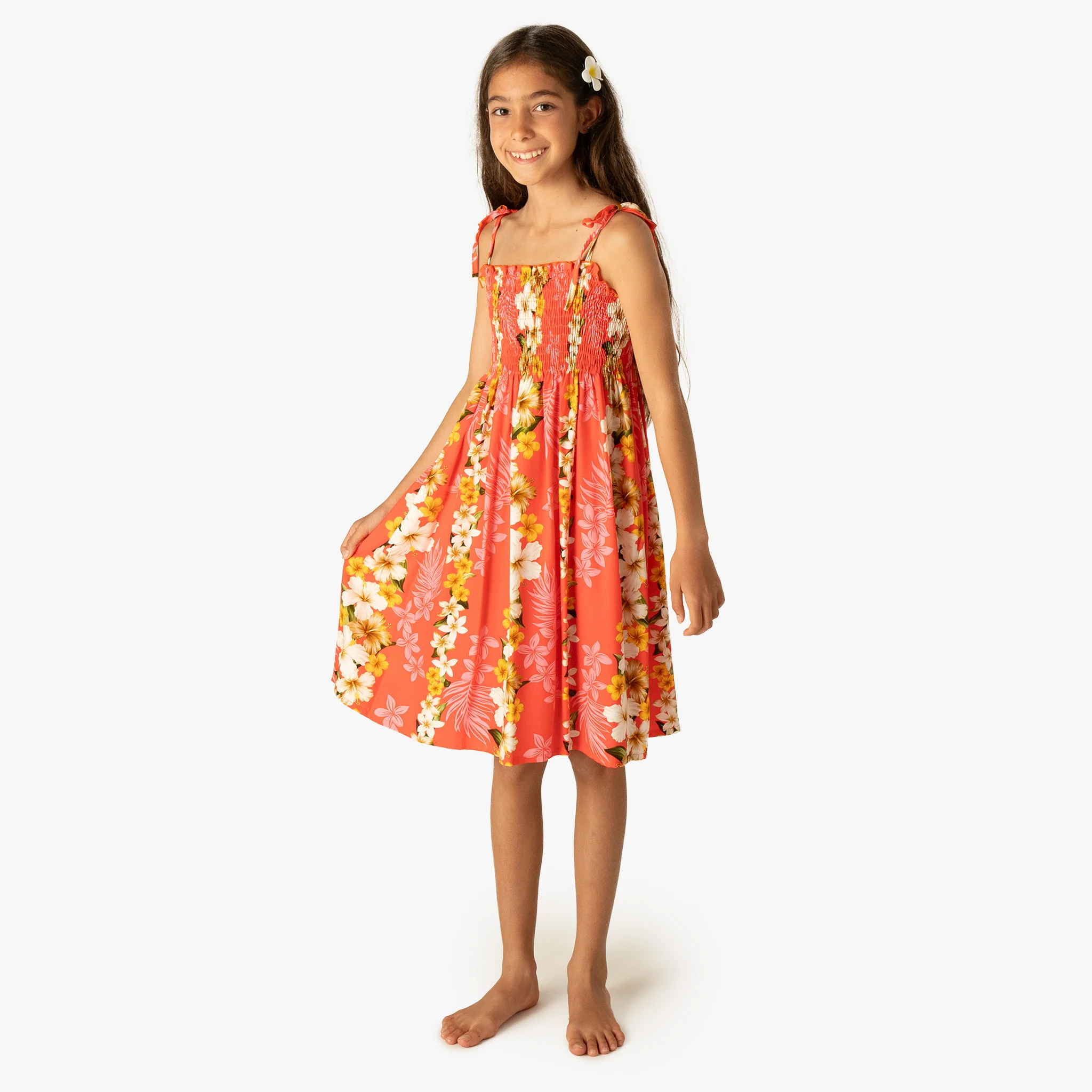 Plumeria Panel Girls Tube Dress - Image 19