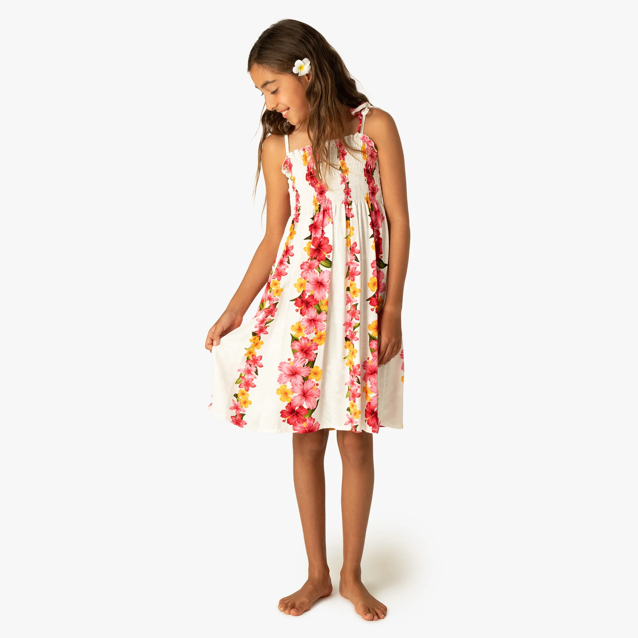 Plumeria Panel Girls Tube Dress - Image 23
