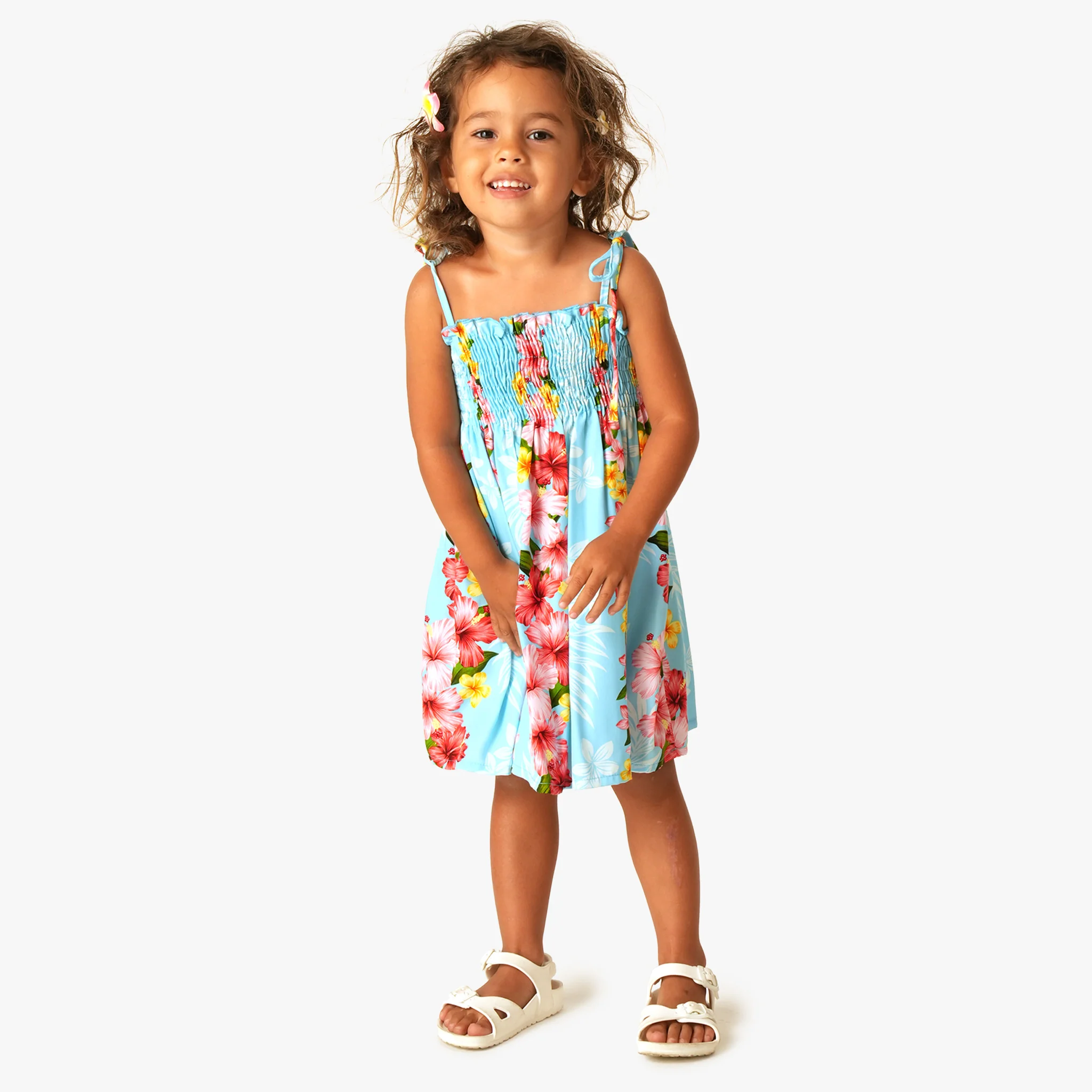Plumeria Panel Girls Tube Dress - Image 6