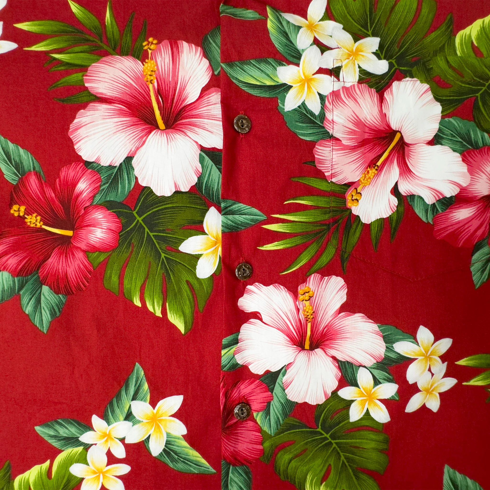 Hibiscus Plumeria Aloha Shirt - Image 4