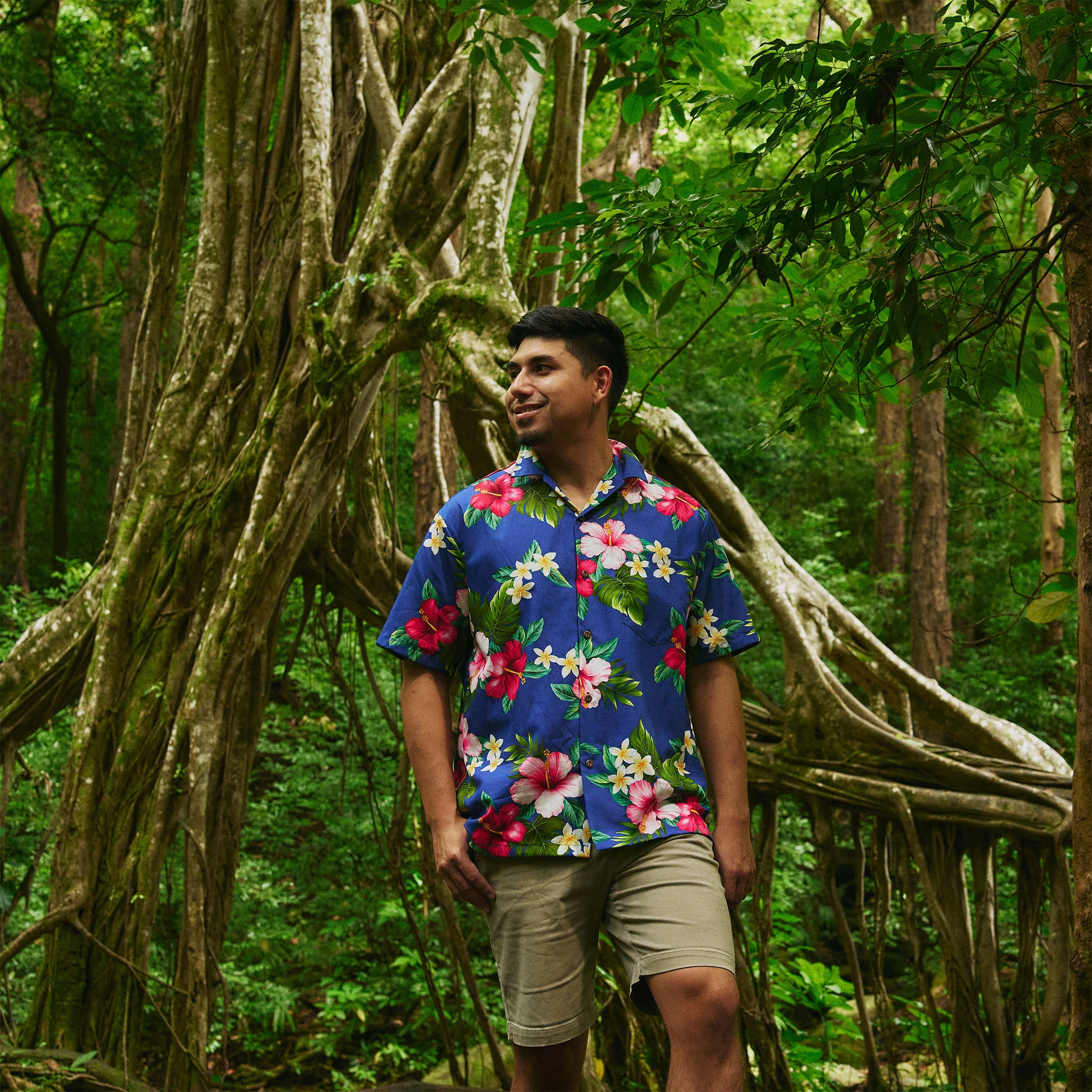 Hibiscus Plumeria Aloha Shirt - Image 5