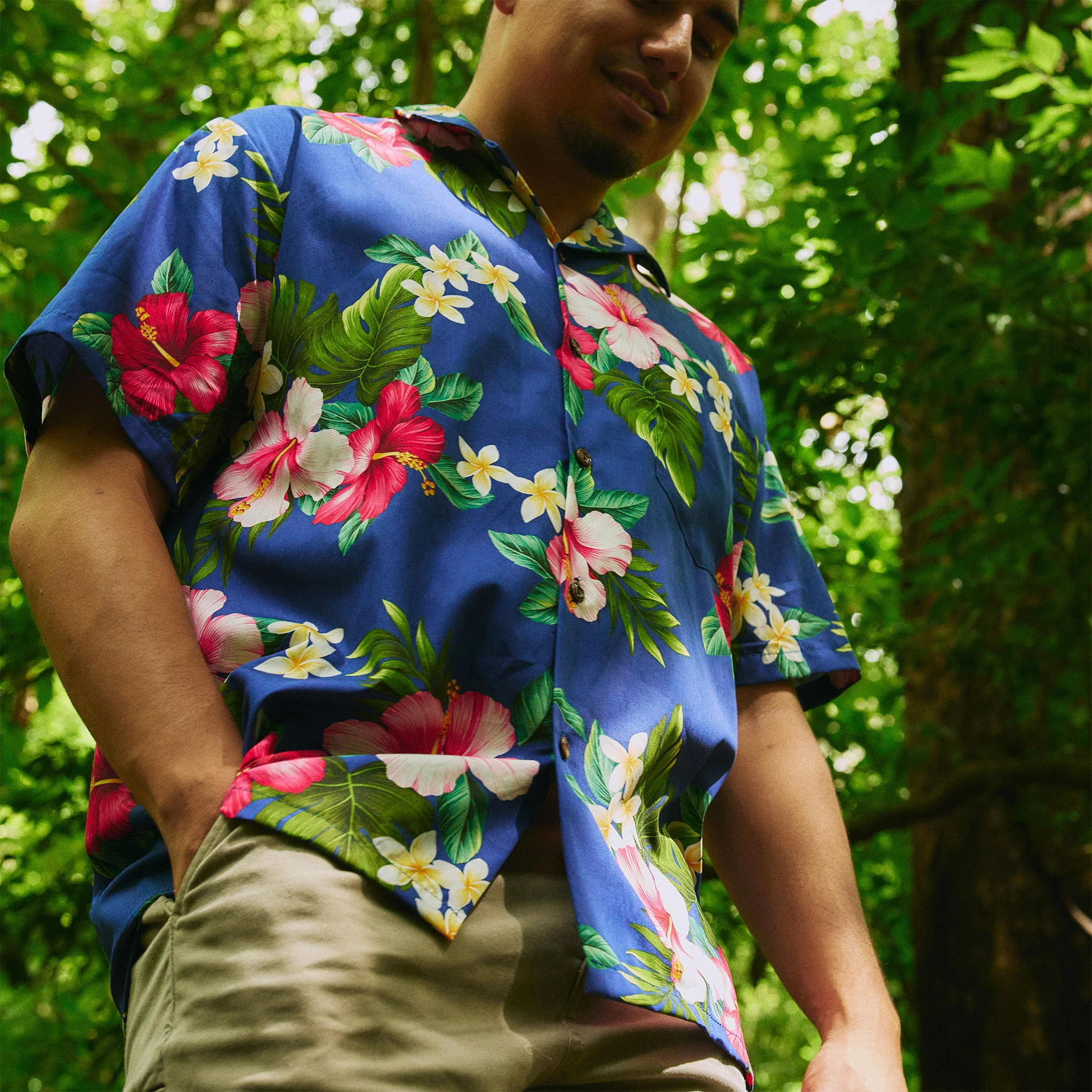 Hibiscus Plumeria Aloha Shirt - Image 6