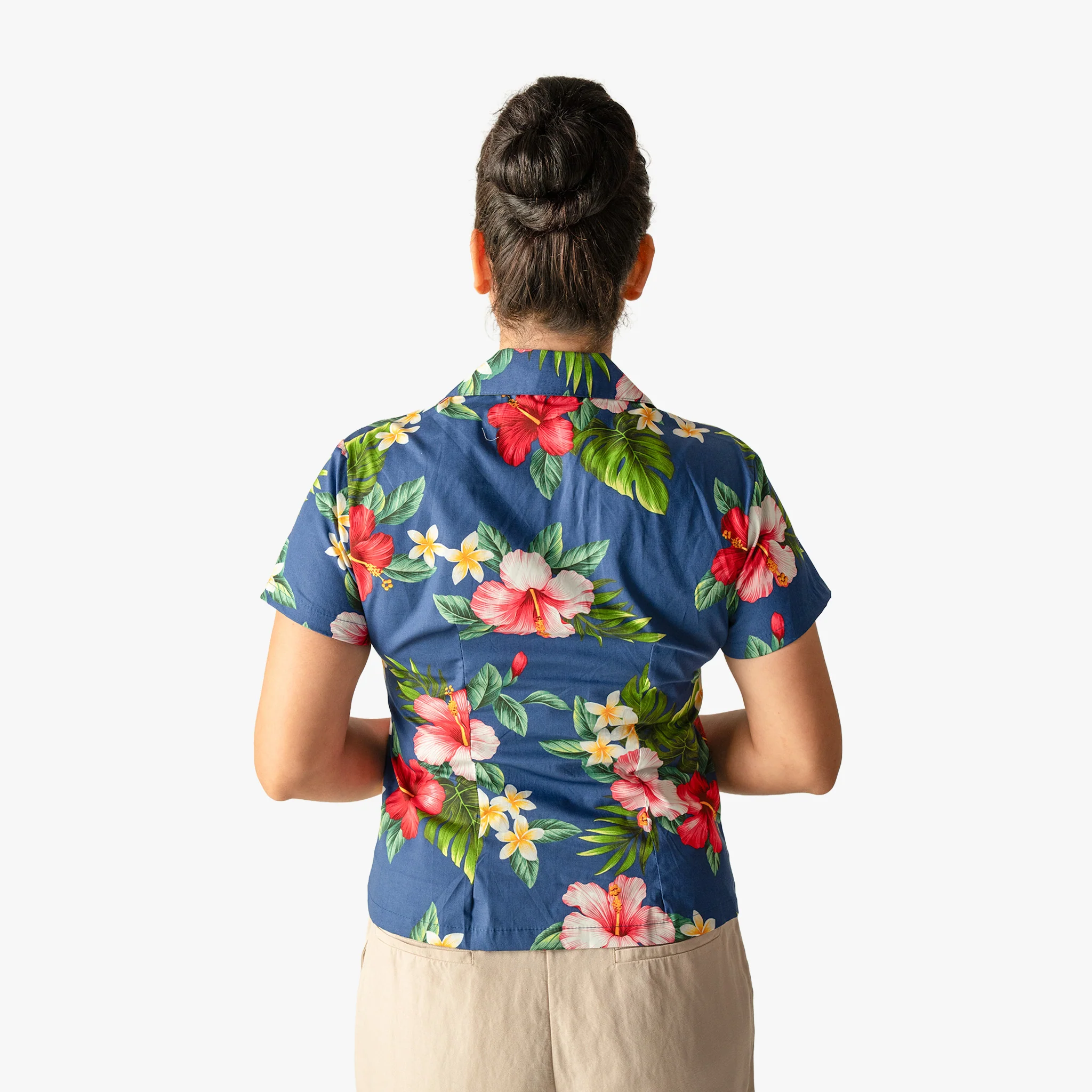 Hibiscus Plumeria Camp Blouse - Image 3