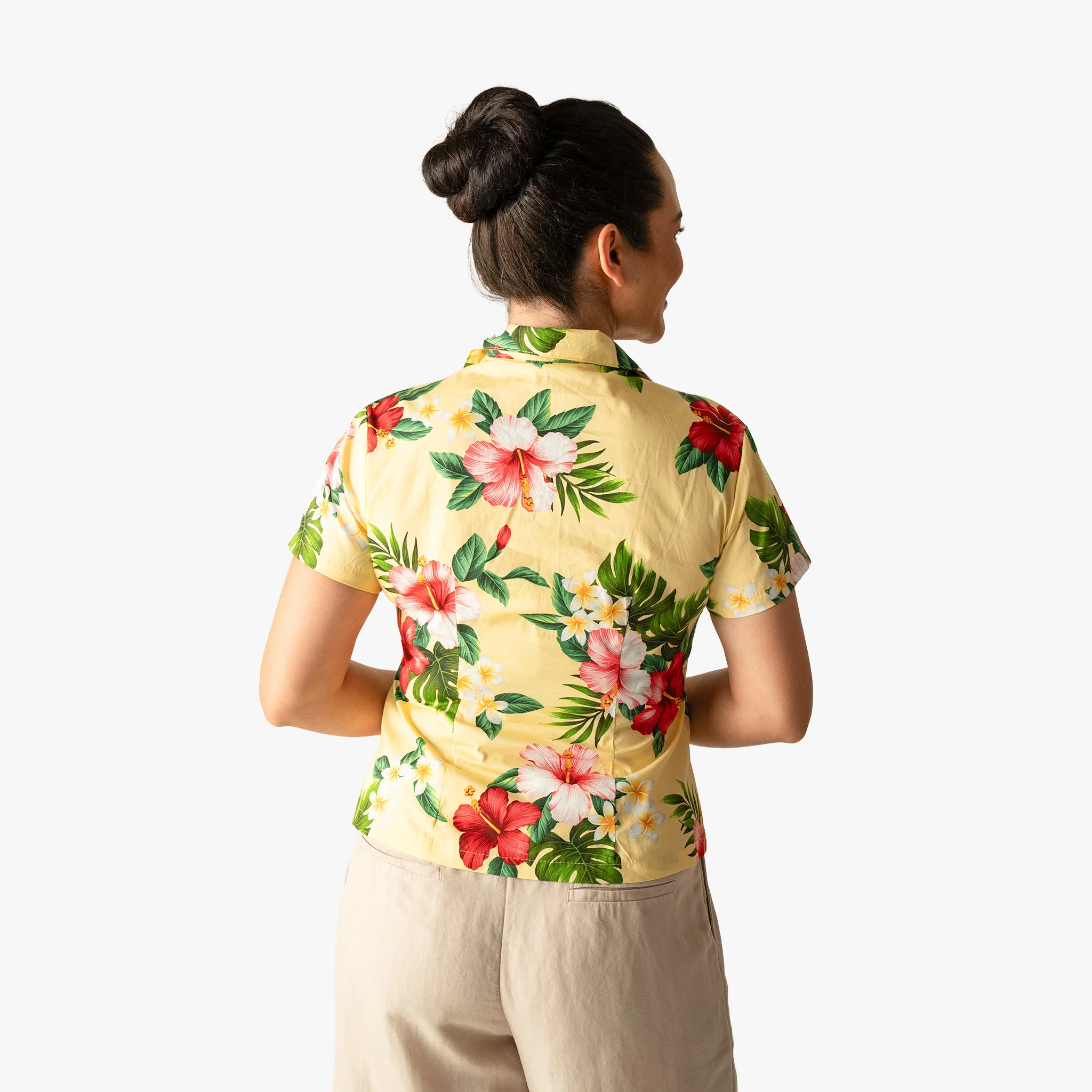 Hibiscus Plumeria Camp Blouse - Image 6