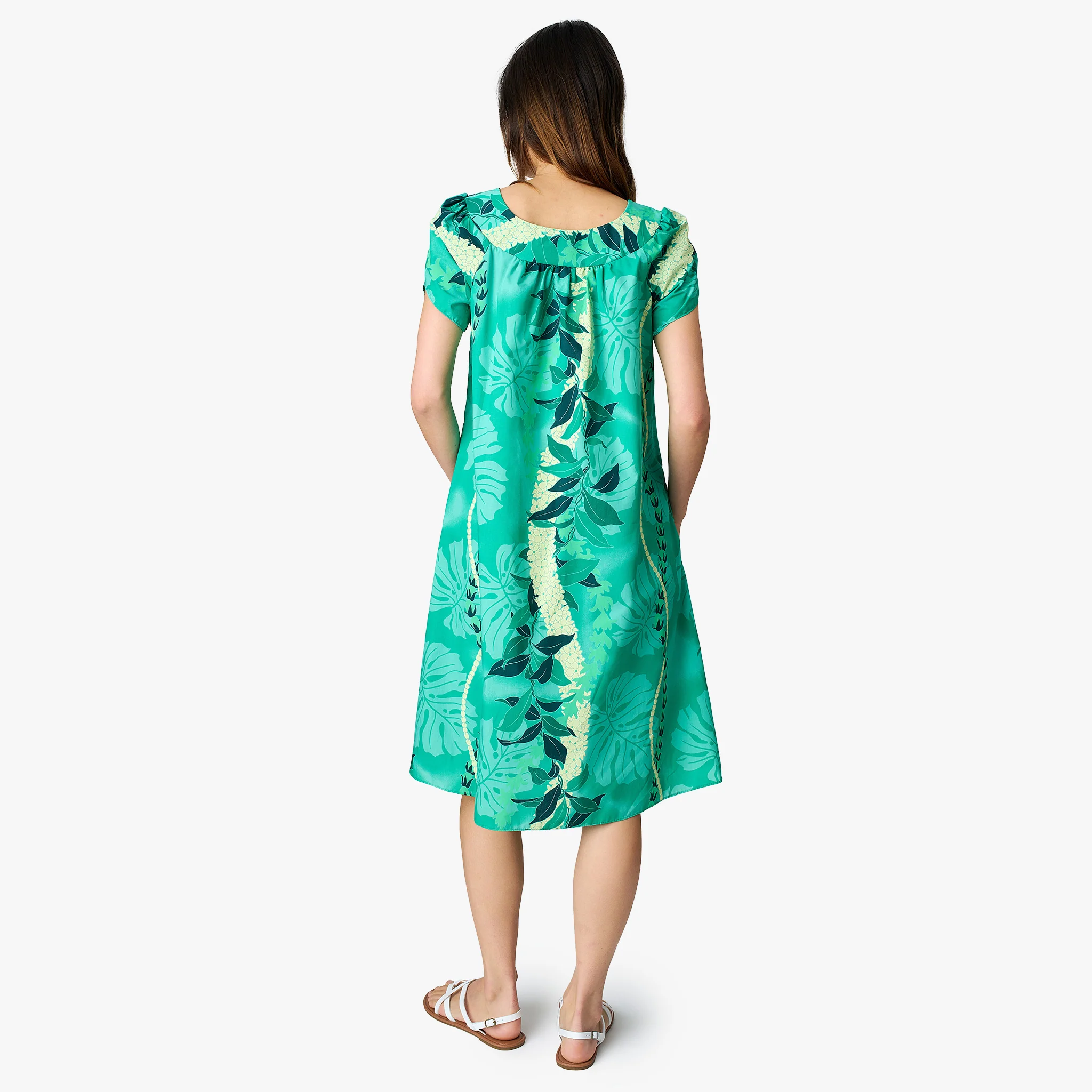 Maile Monstera Panel Tulip Sleeve Dress - Image 3