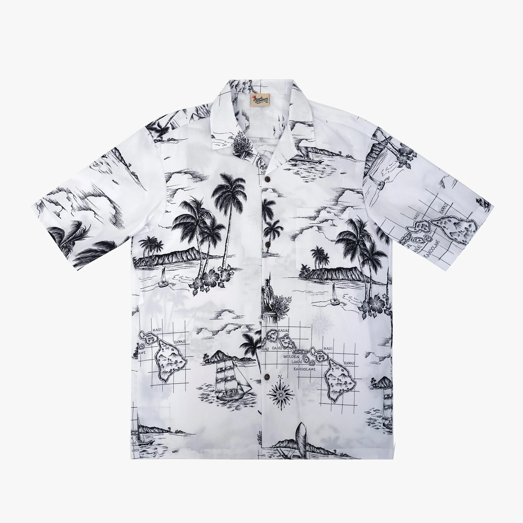 Map of Hawaii Aloha Shirt - Image 4