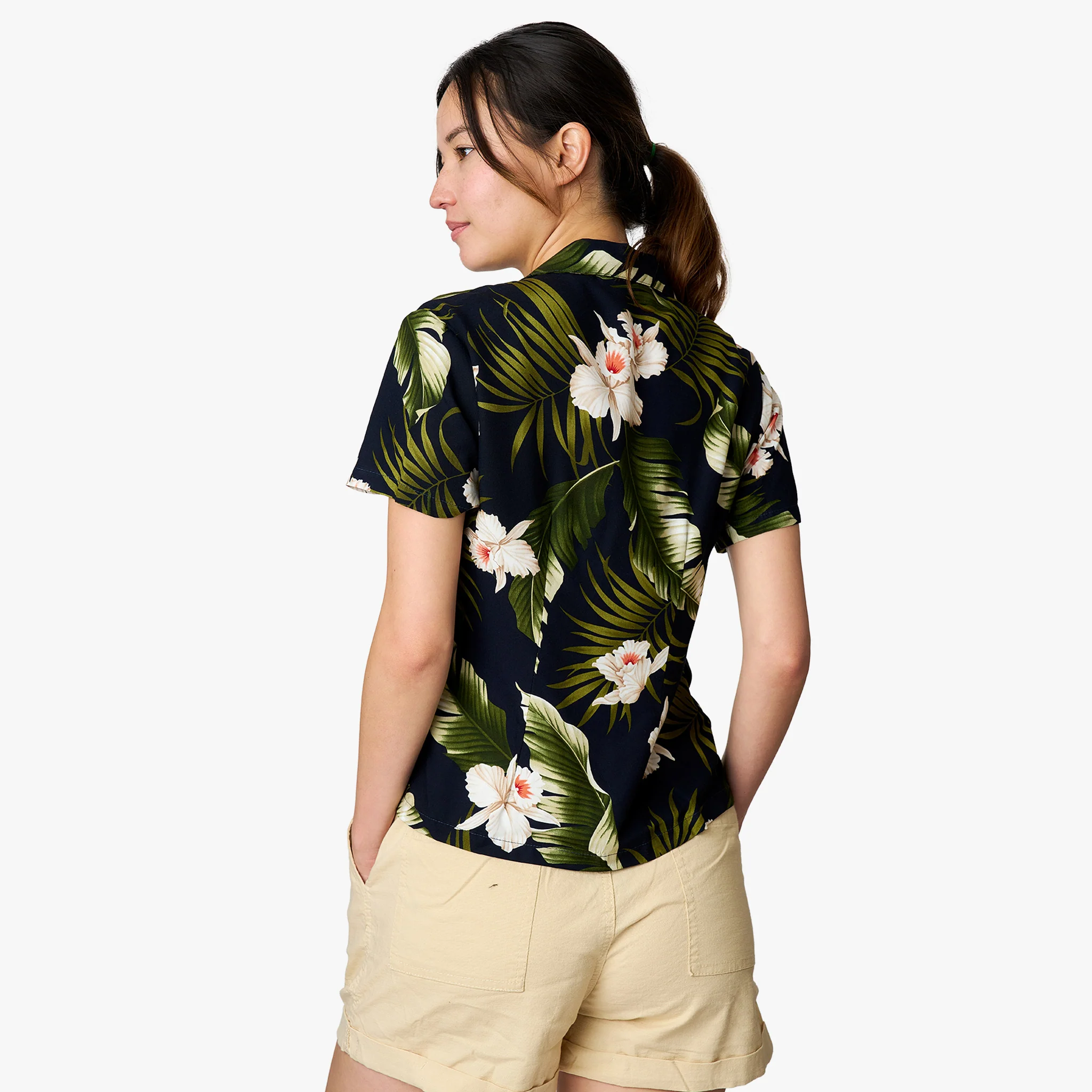 Orchid Floral Camp Blouse - Image 2