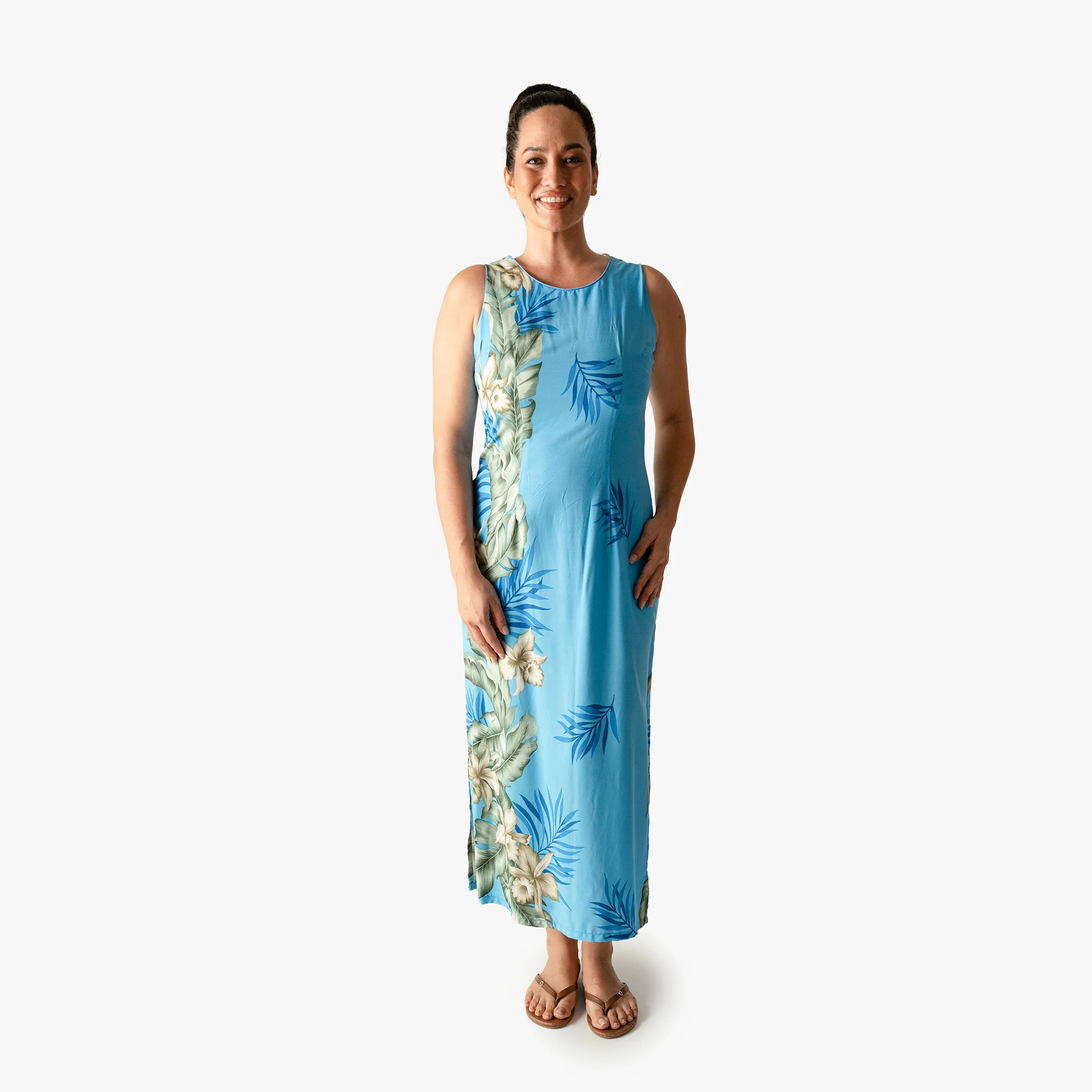 Orchid Panel Long Dress - Image 9