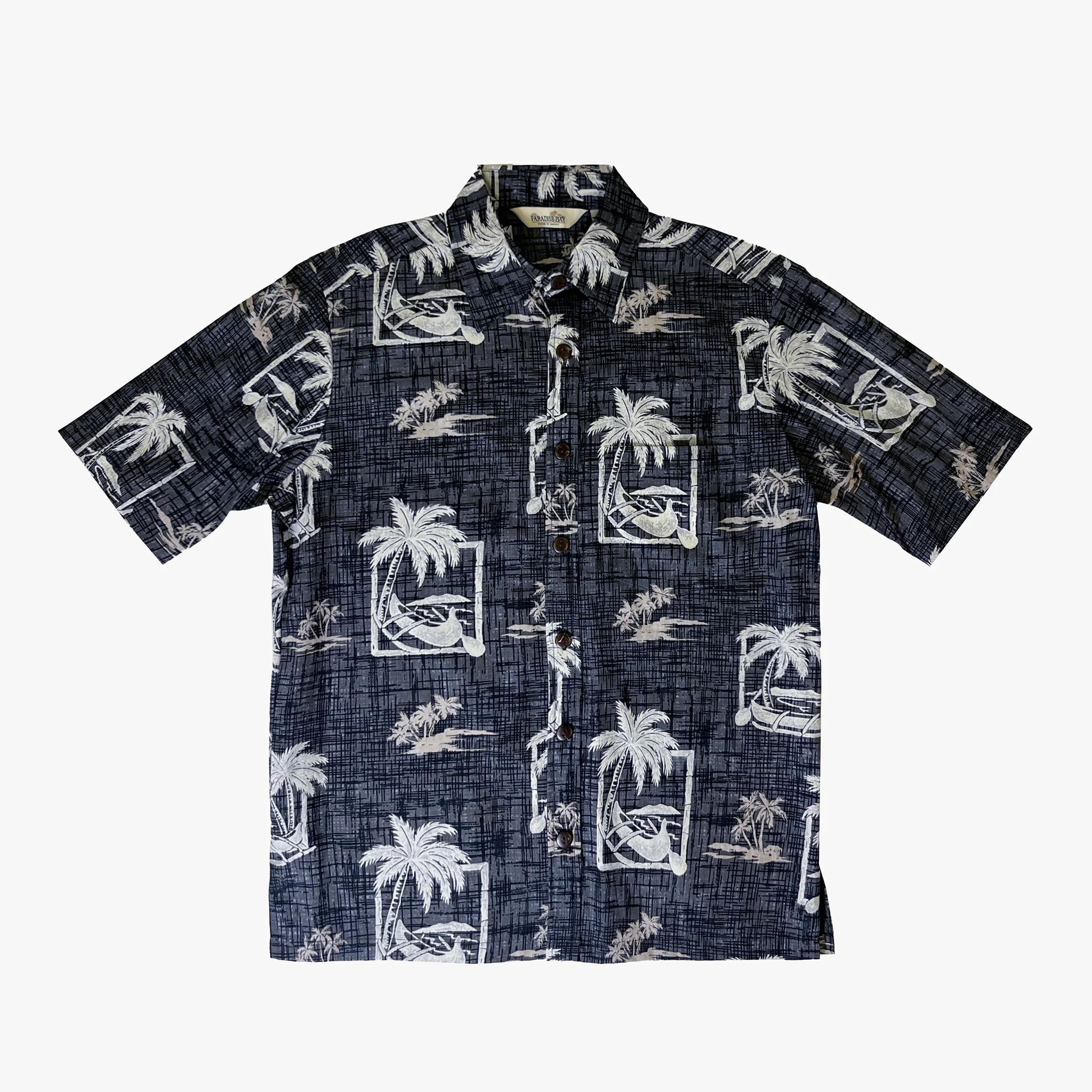 Palm Canoe Reverse Print Aloha Shirt - Image 5