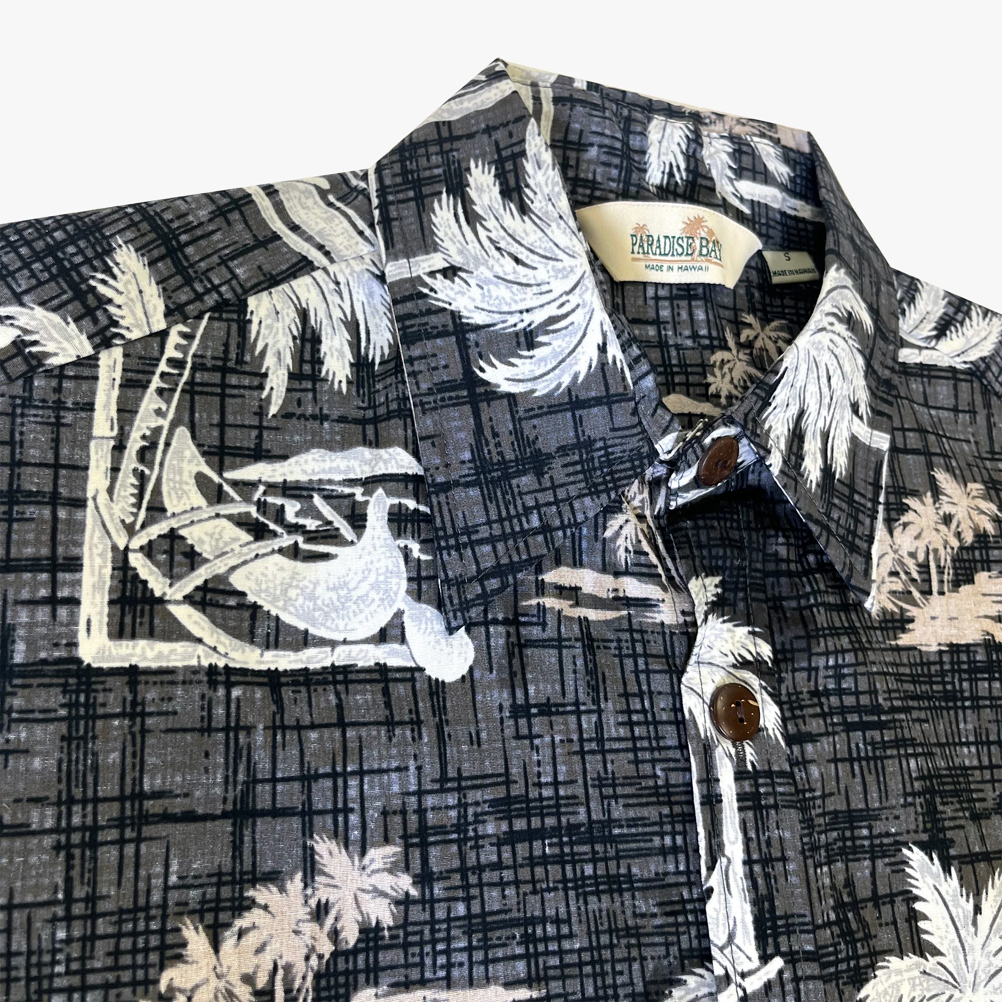Palm Canoe Reverse Print Aloha Shirt - Image 6