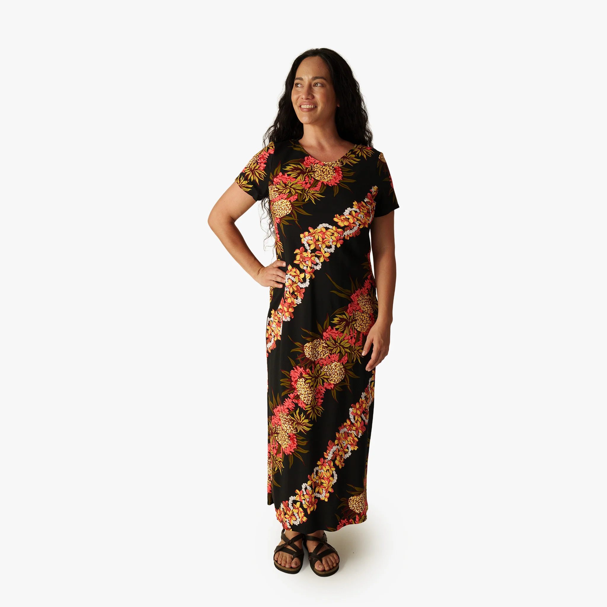 Pineapple Panel Long Dress