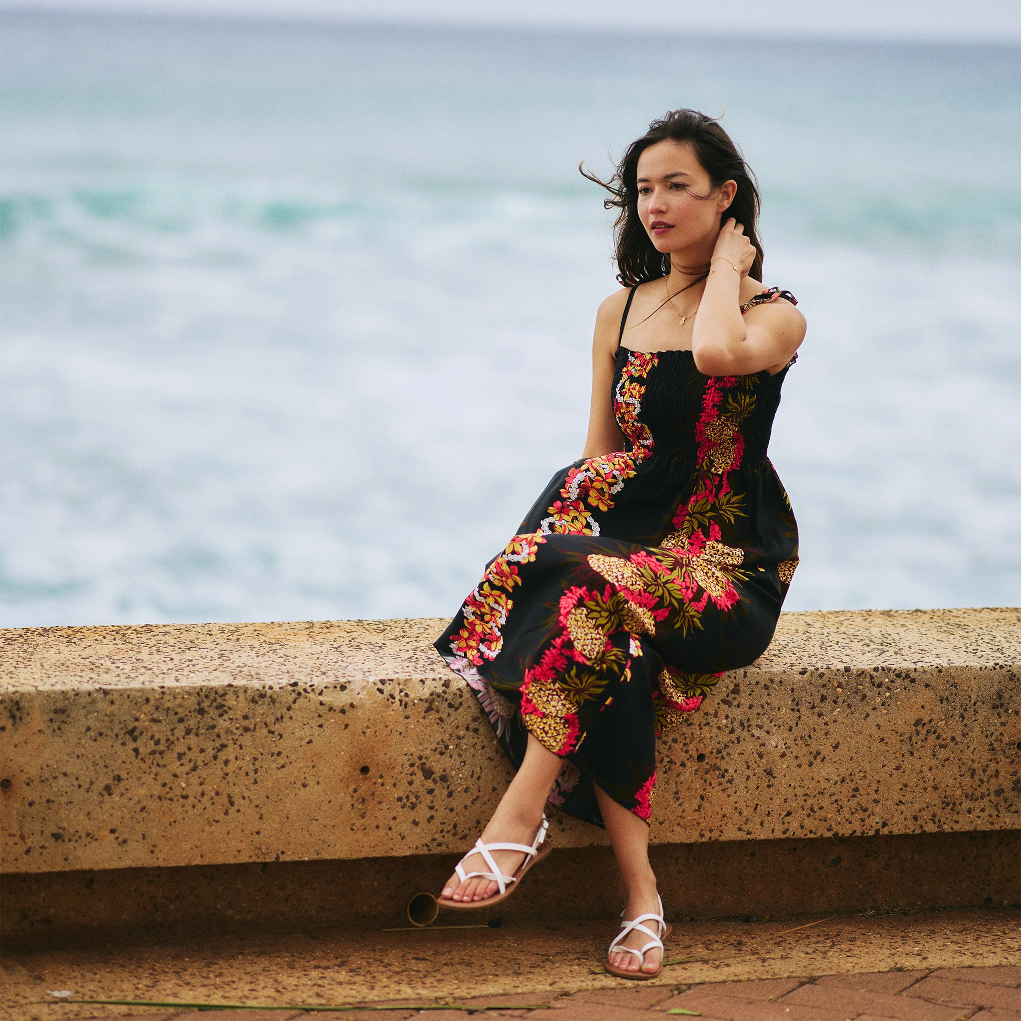 Pineapple Panel Long Smock Dress - Image 3