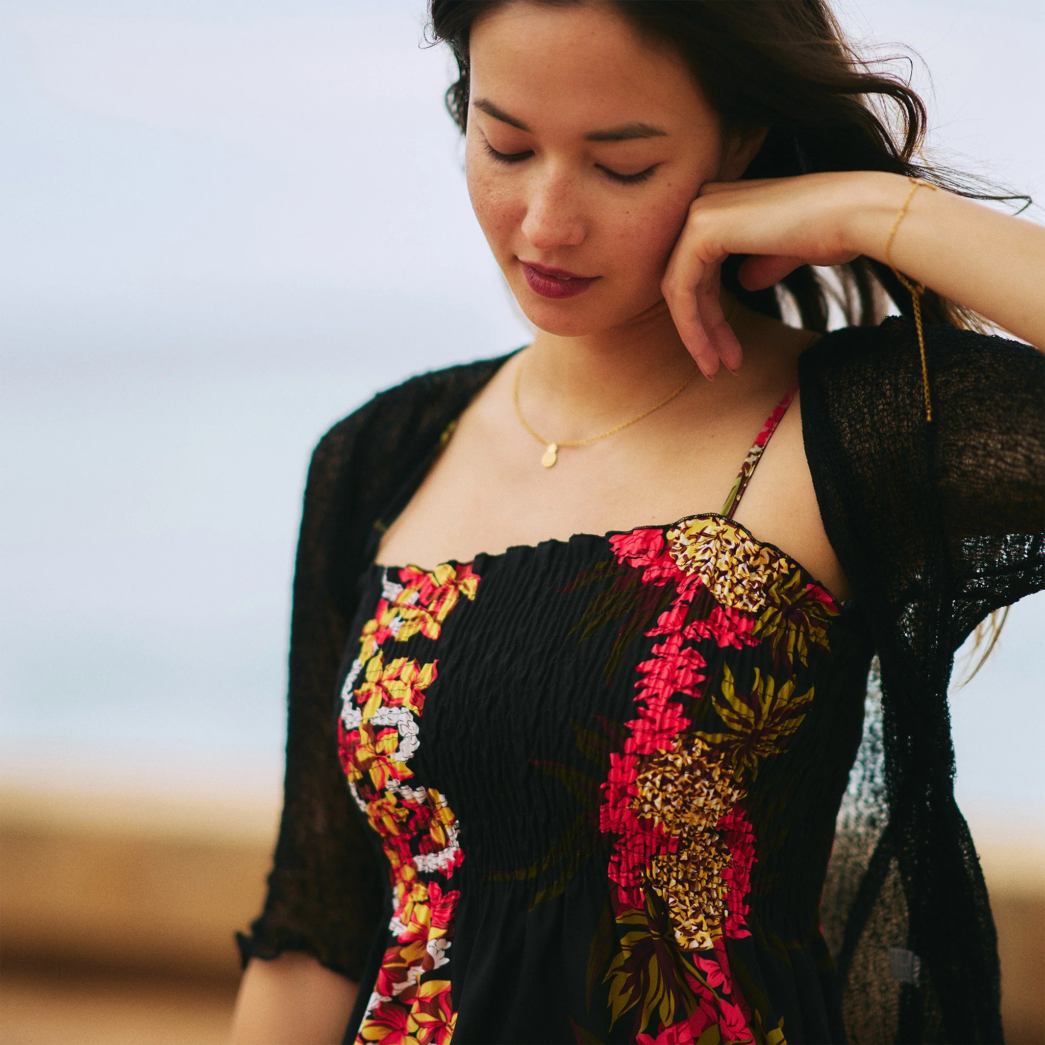 Pineapple Panel Long Smock Dress - Image 4