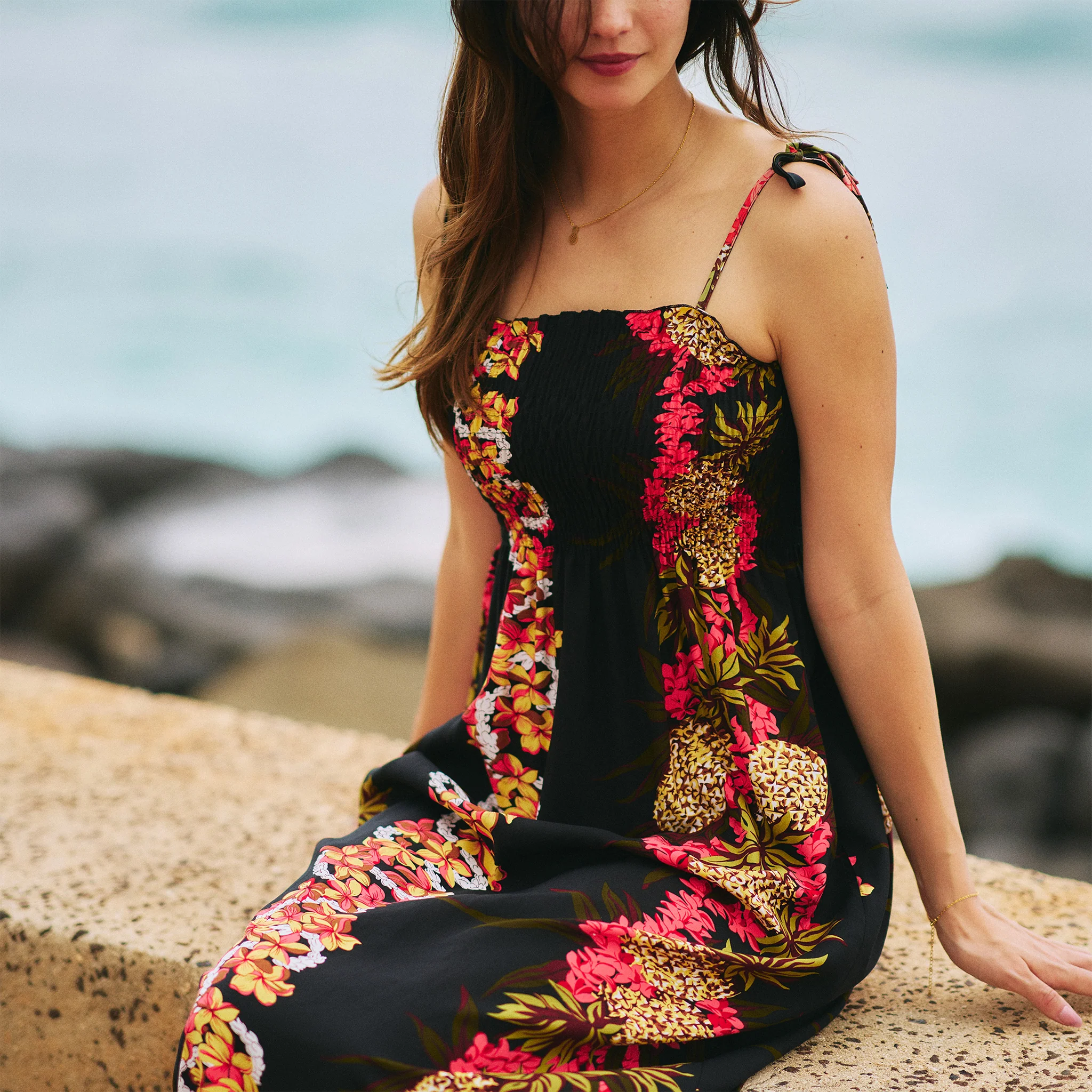 Pineapple Panel Long Smock Dress - Image 5