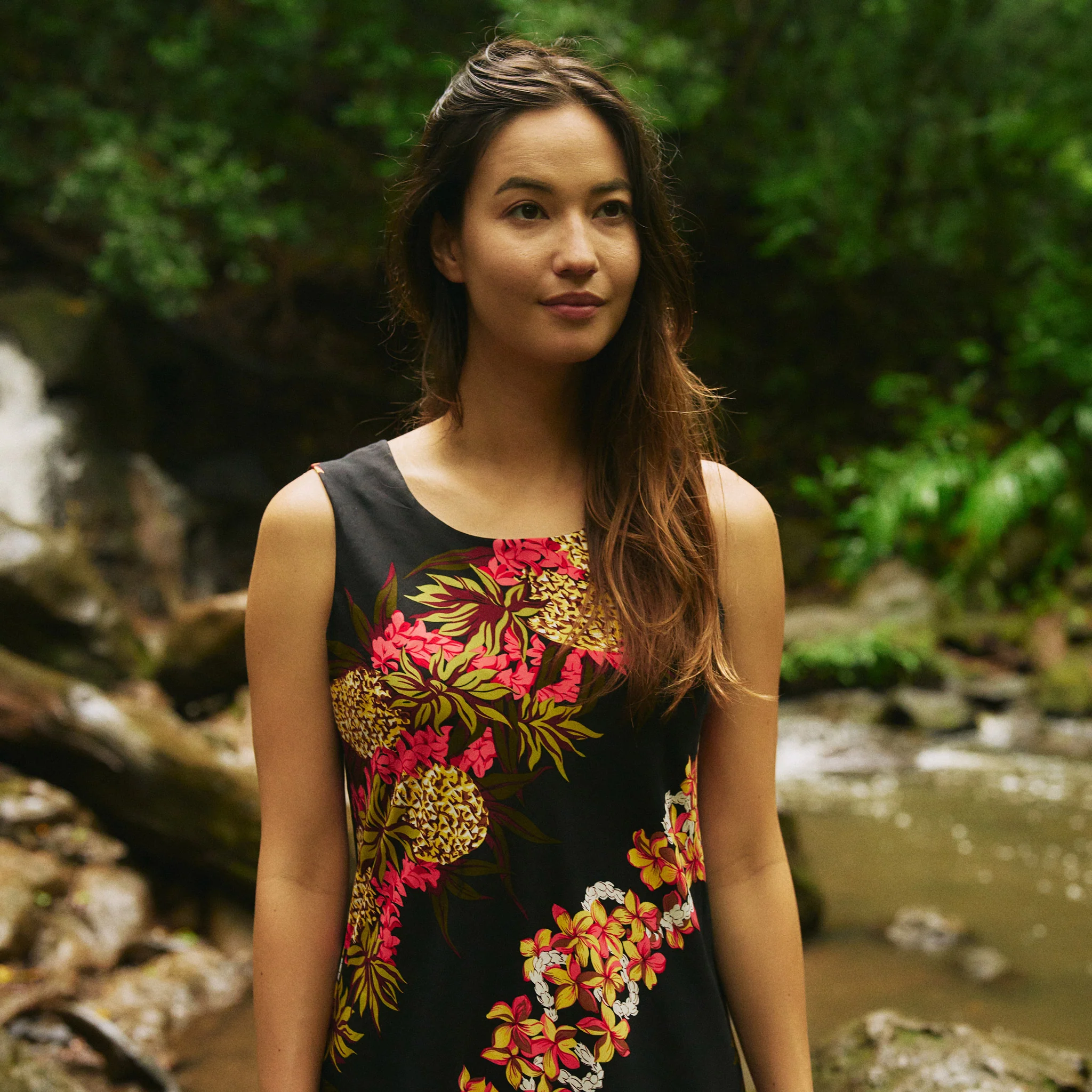 Pineapple Panel Short Sleeveless Dress - Image 4