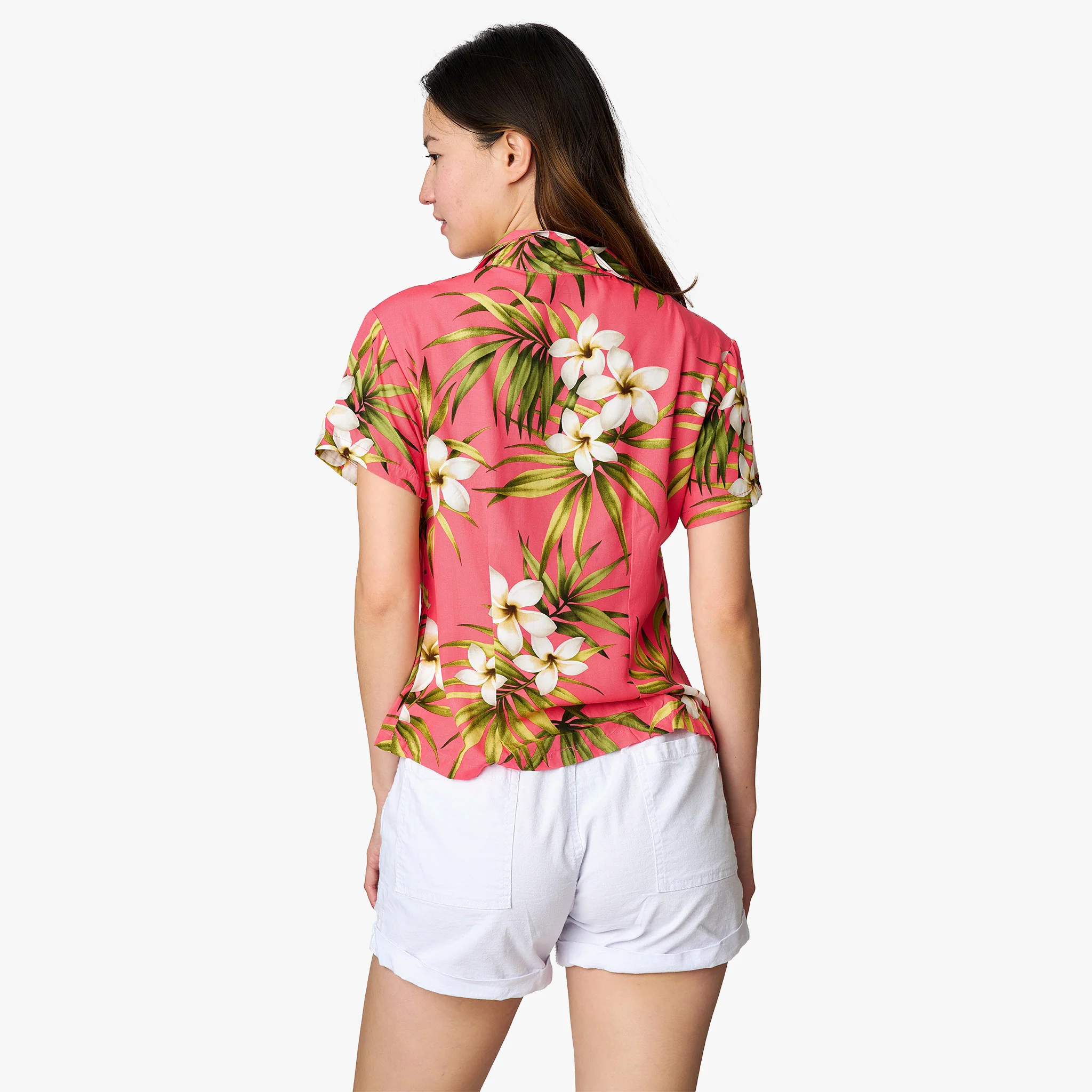 Plumeria Cluster Camp Blouse - Image 2