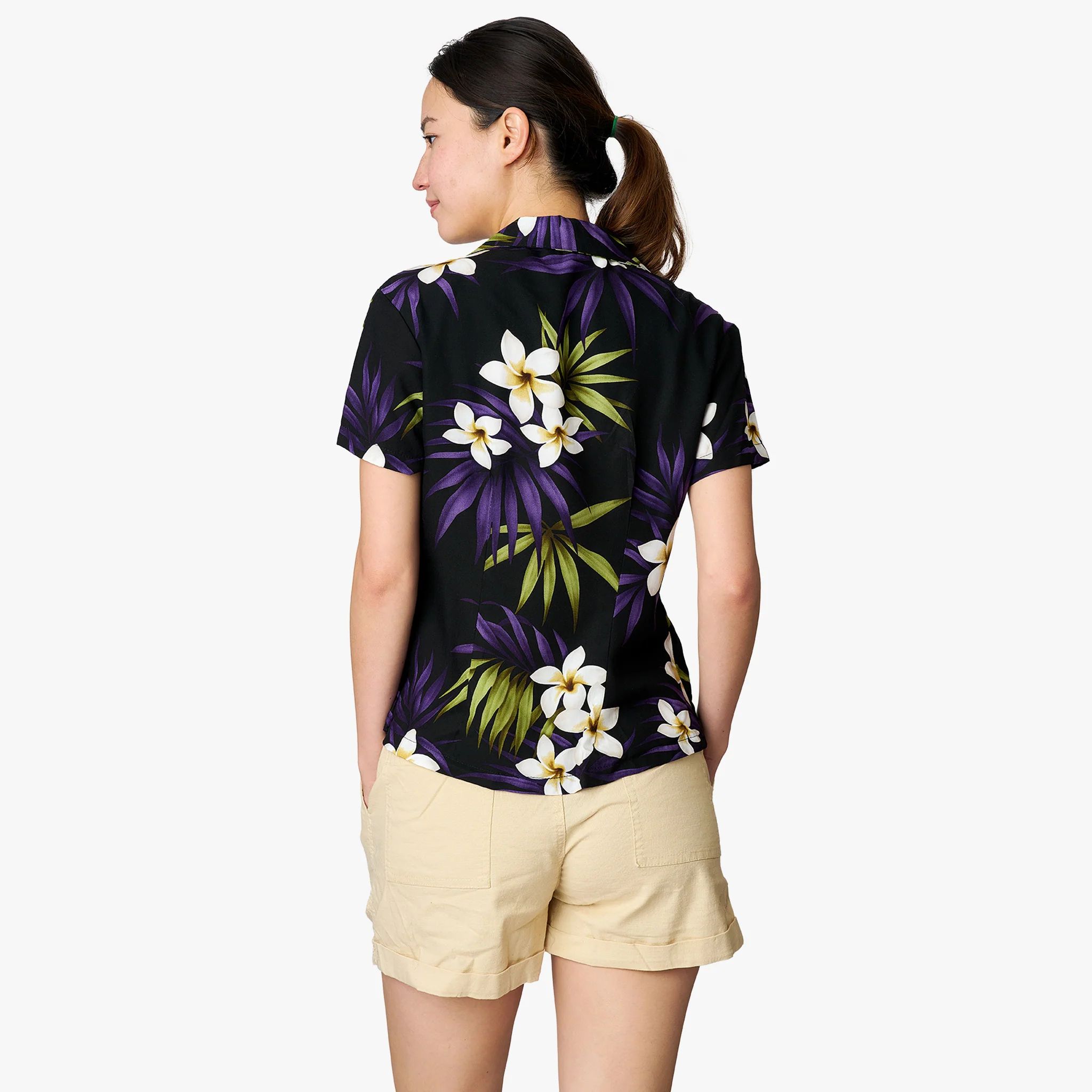 Plumeria Cluster Camp Blouse - Image 5