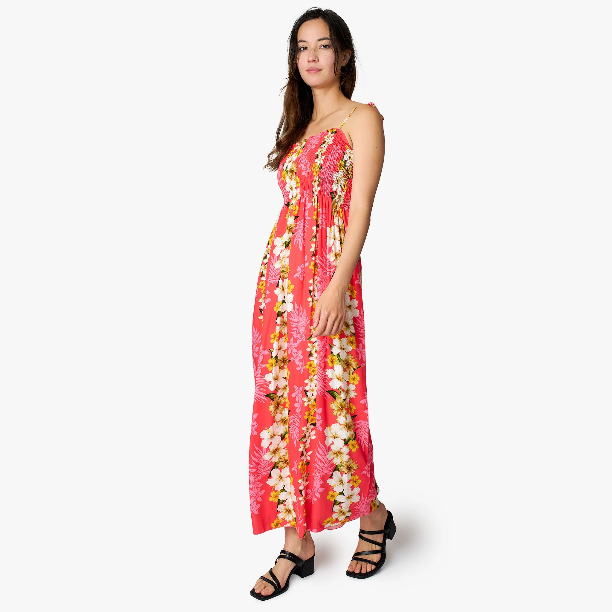 Plumeria Panel Long Smock Dress - Image 2