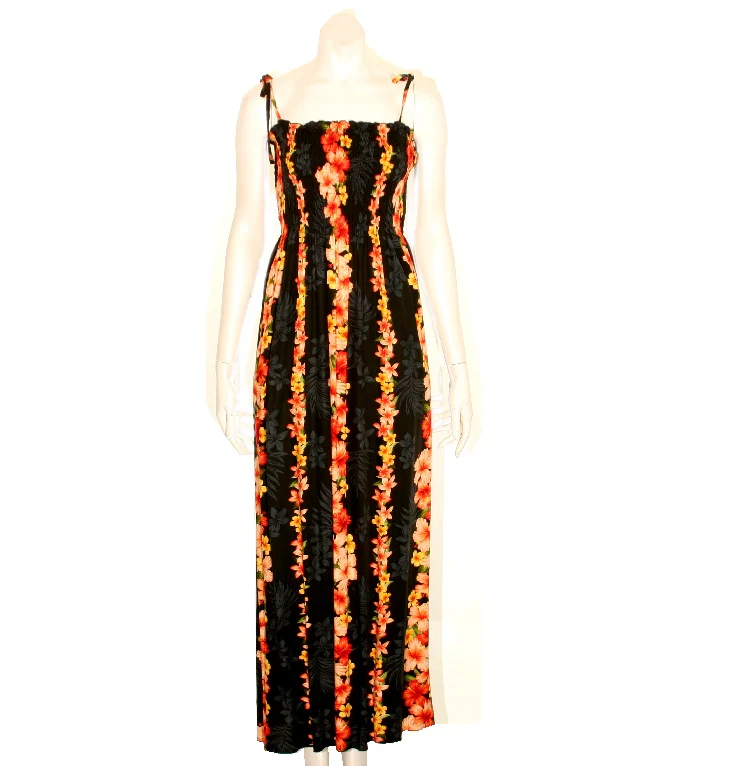 Plumeria Panel Long Smock Dress - Image 4