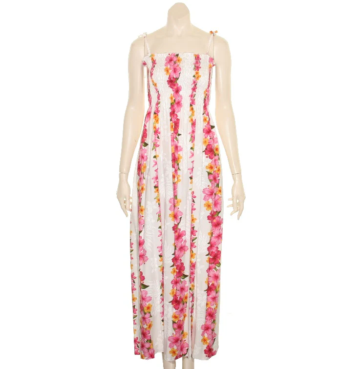 Plumeria Panel Long Smock Dress - Image 5