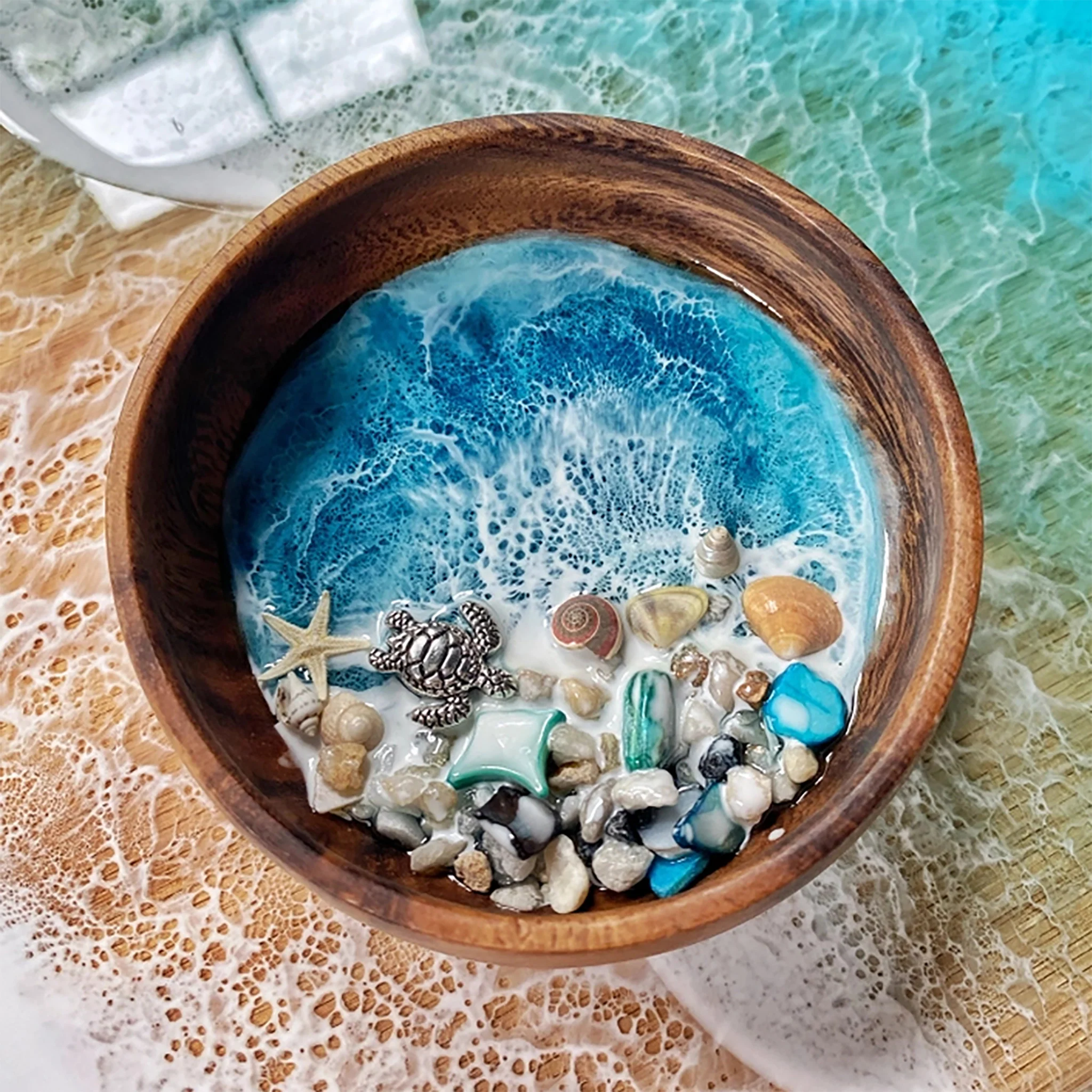 Round Honu Ocean Jewelry Dish - Image 3