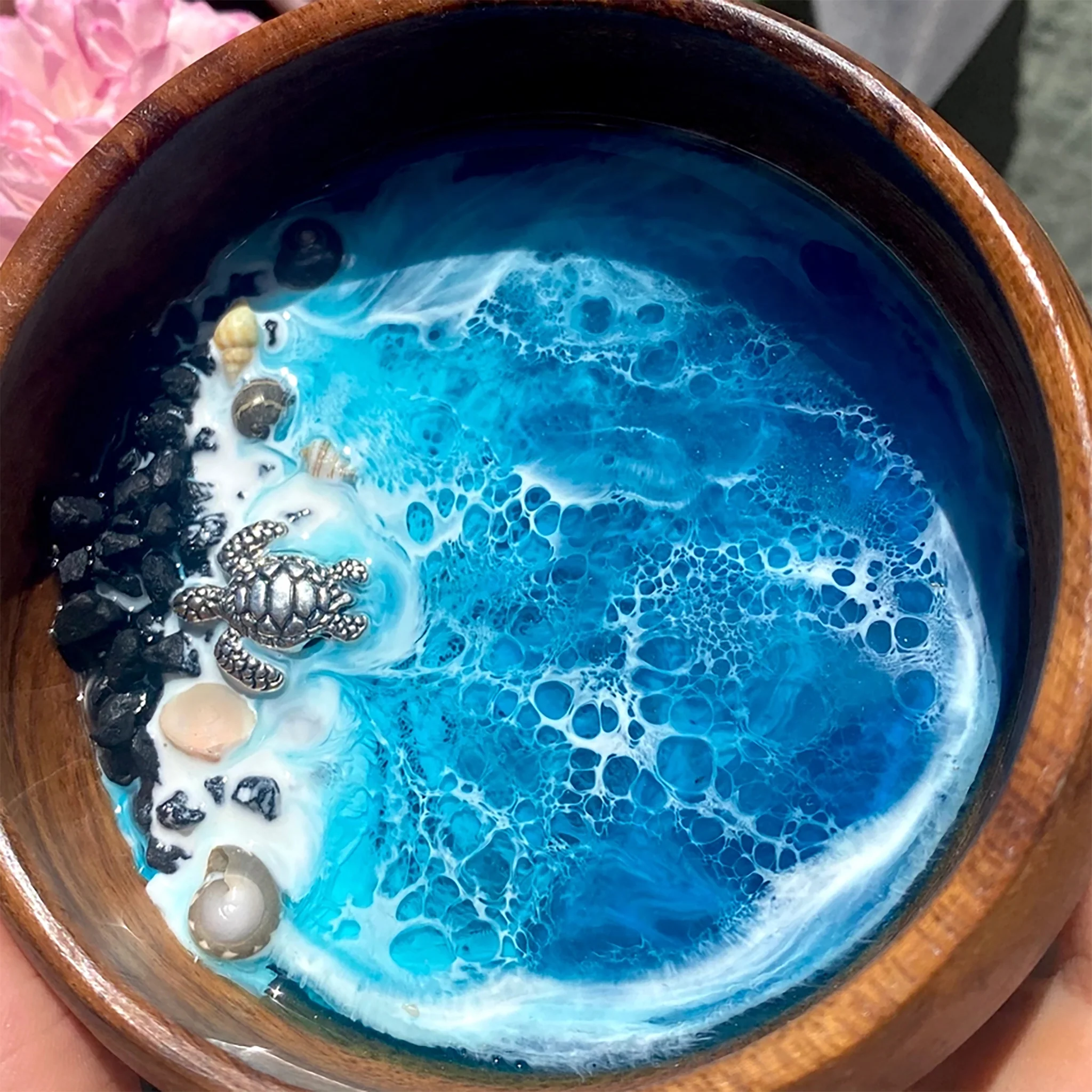 Round Honu Ocean Jewelry Dish - Image 7