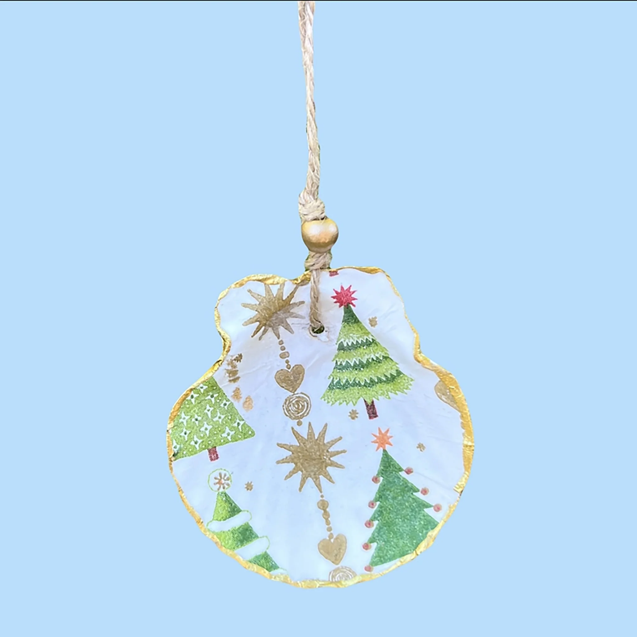 Seashell Christmas Tree Ornament - Image 4